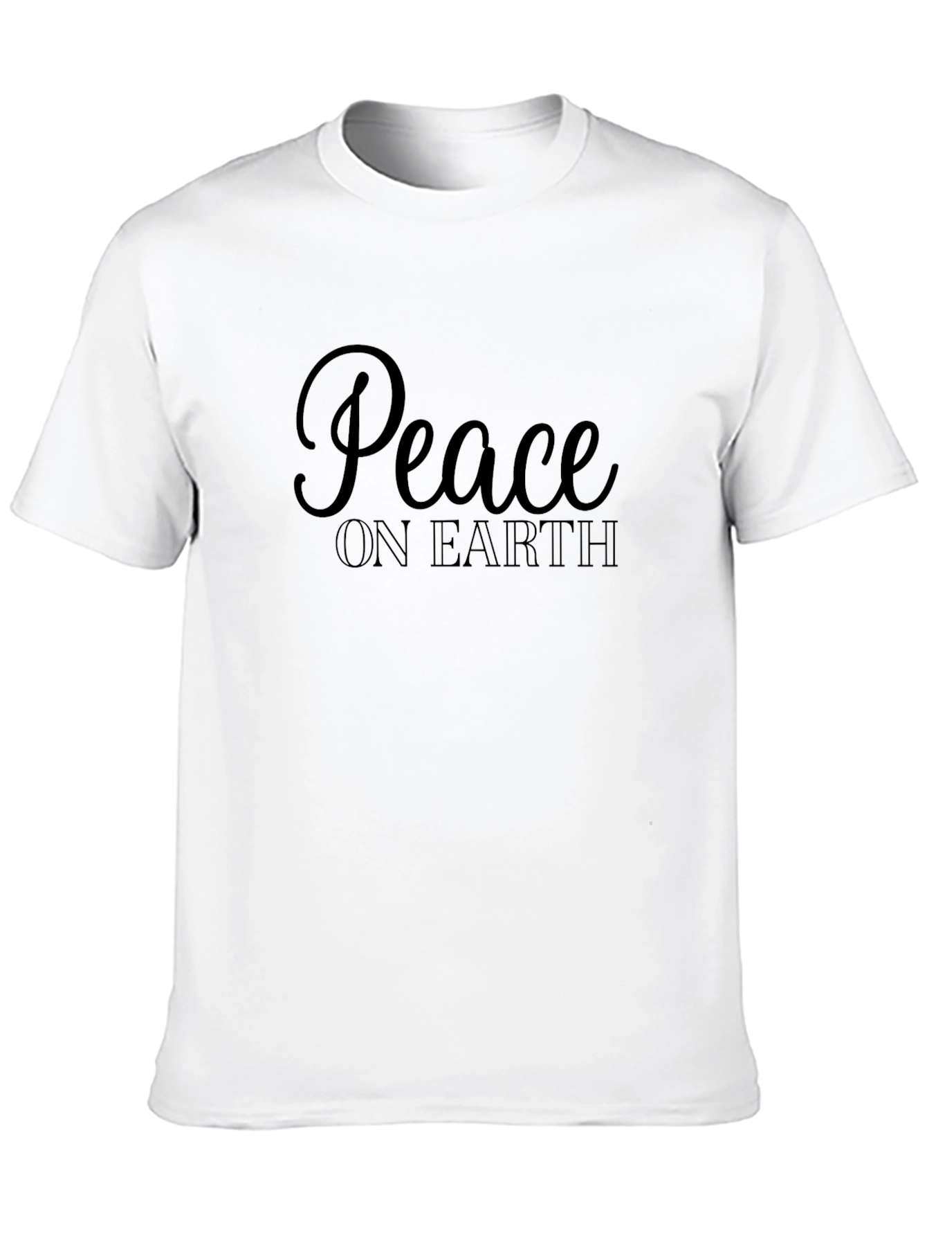 Peace On Earth Black Graphic Tee