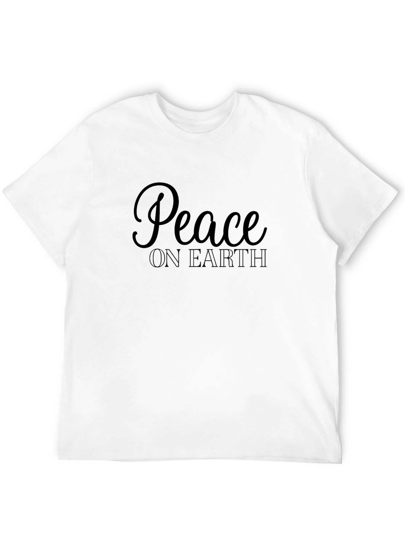 Peace On Earth Black Graphic Tee