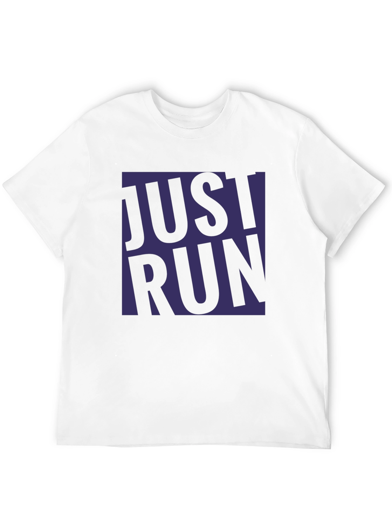 Just Run Graphic T-Shirt - Black Casual Tee
