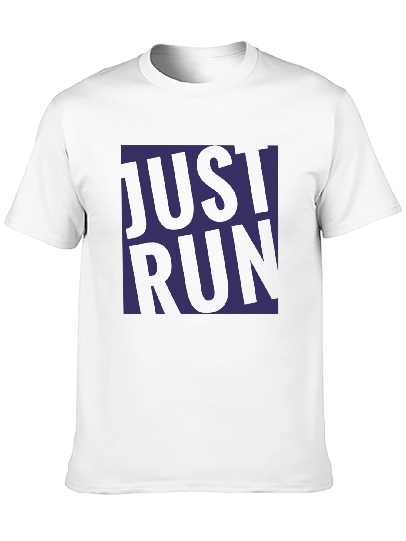 Just Run Graphic T-Shirt - Black Casual Tee
