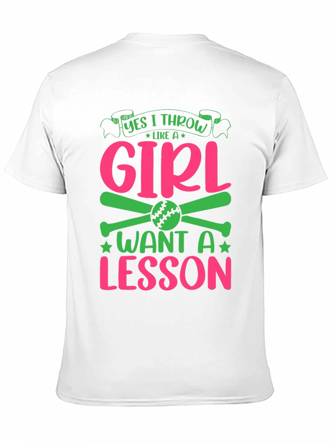 Yes I Throw Like A Girl Baseball Graphic T-Shirt