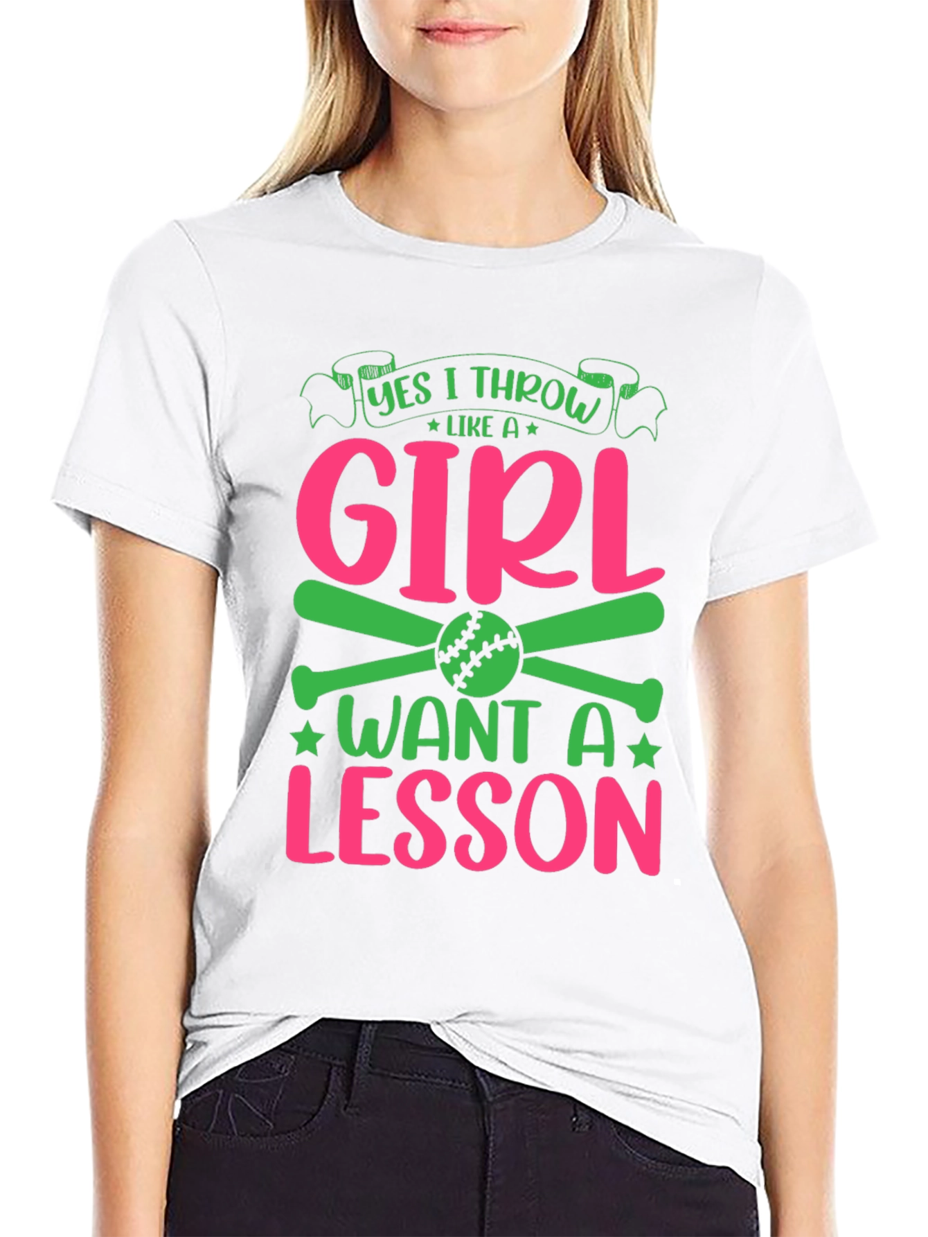 Yes I Throw Like A Girl Baseball Graphic T-Shirt