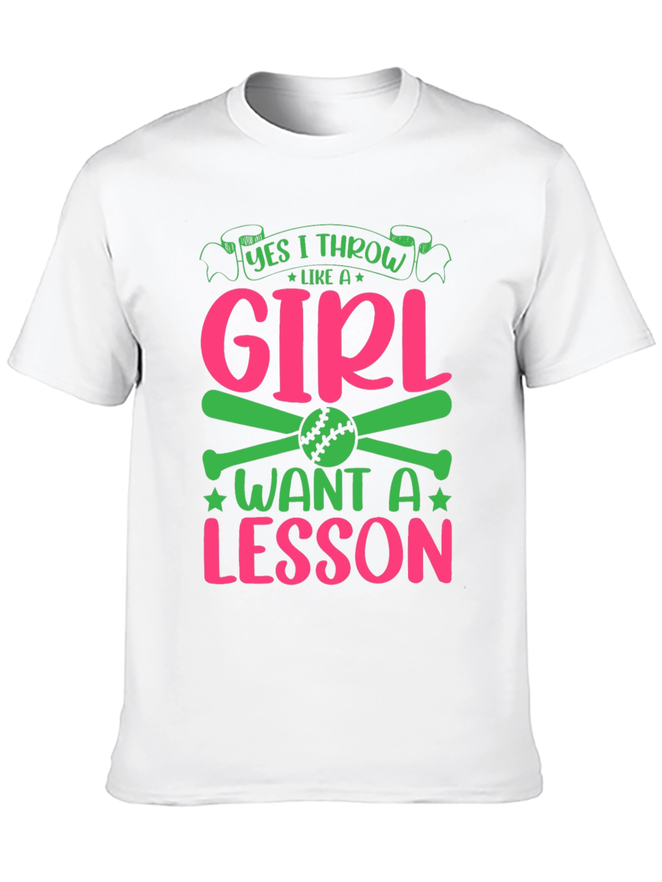 Yes I Throw Like A Girl Baseball Graphic T-Shirt
