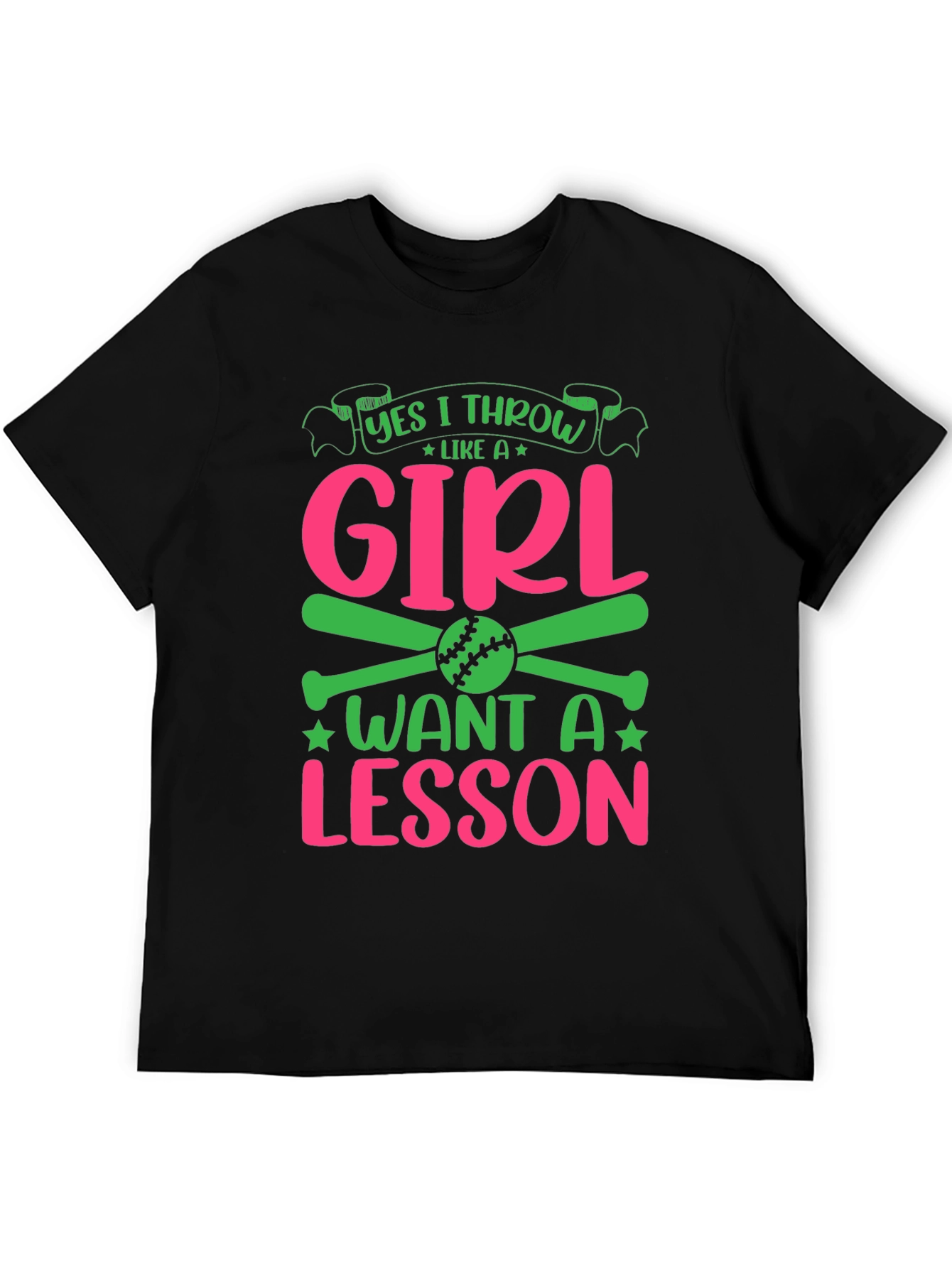 Yes I Throw Like A Girl Baseball Graphic T-Shirt