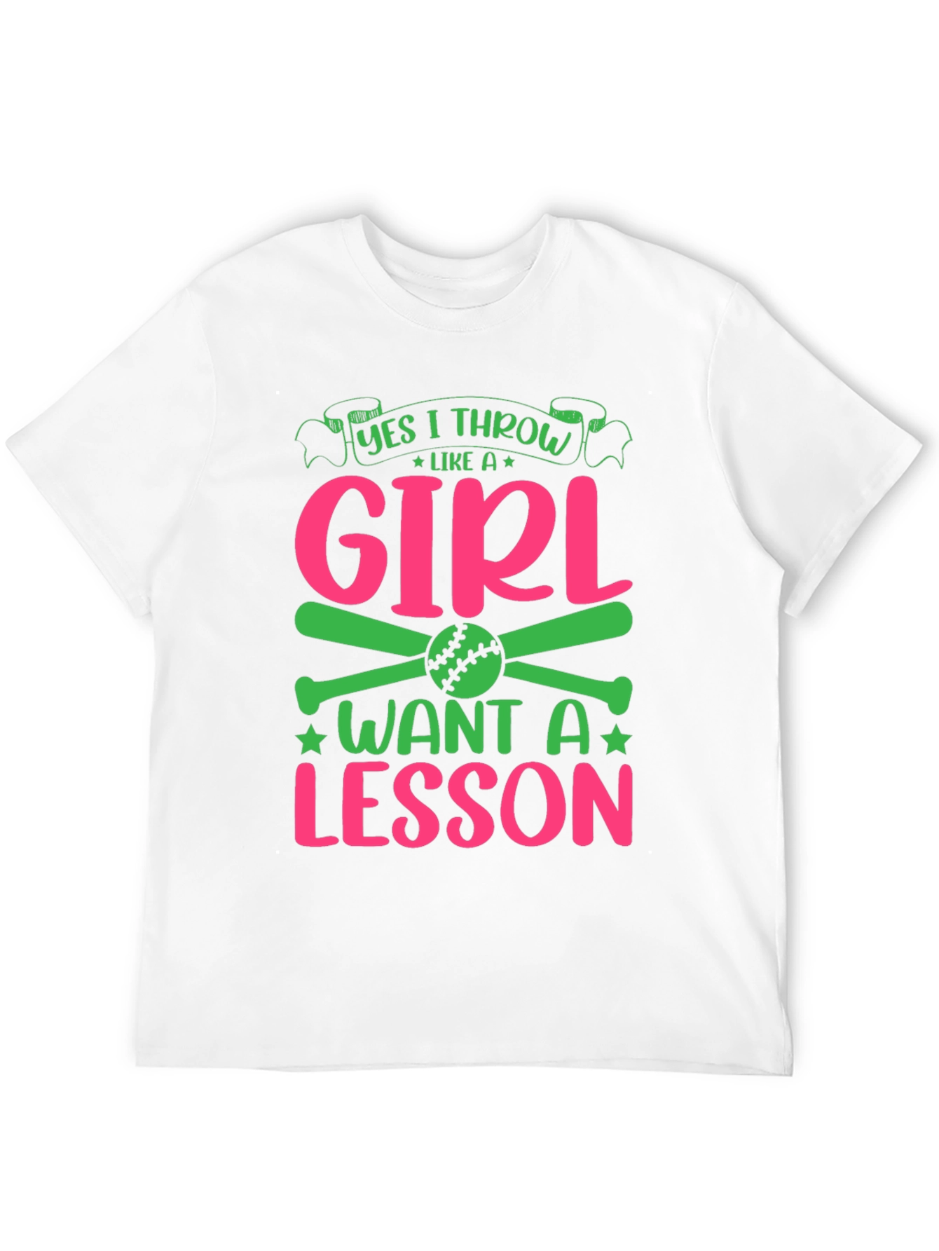 Yes I Throw Like A Girl Baseball Graphic T-Shirt