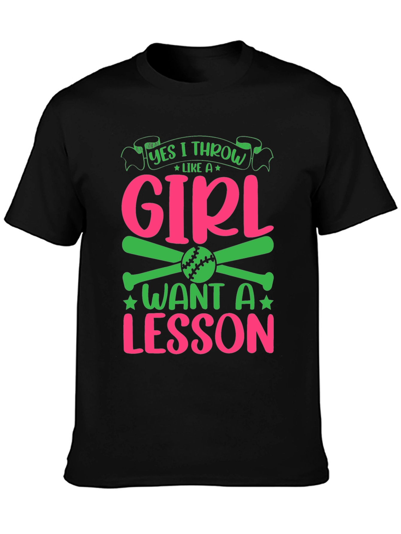 Yes I Throw Like A Girl Baseball Graphic T-Shirt