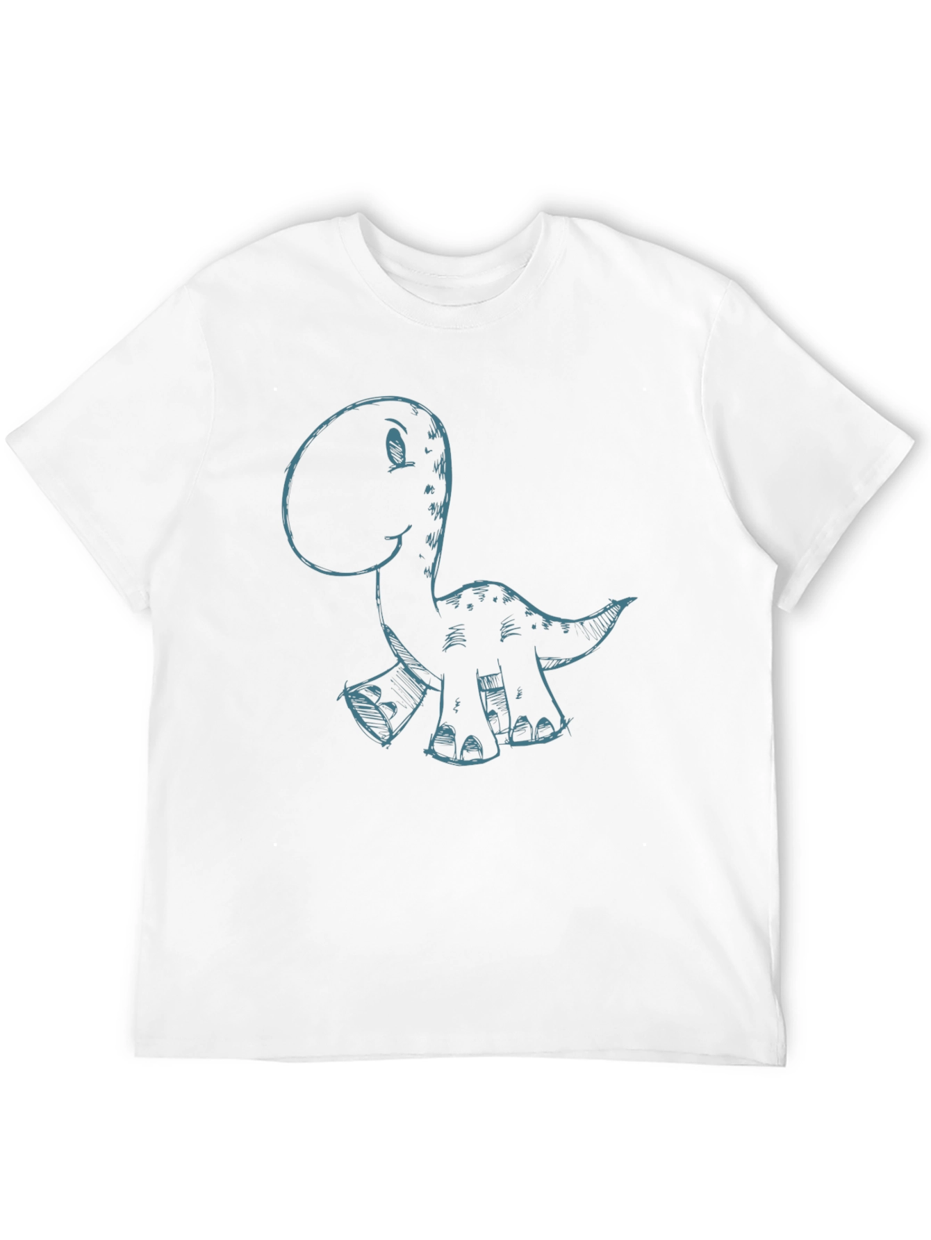 Cartoon Dinosaur Graphic Black T-Shirt