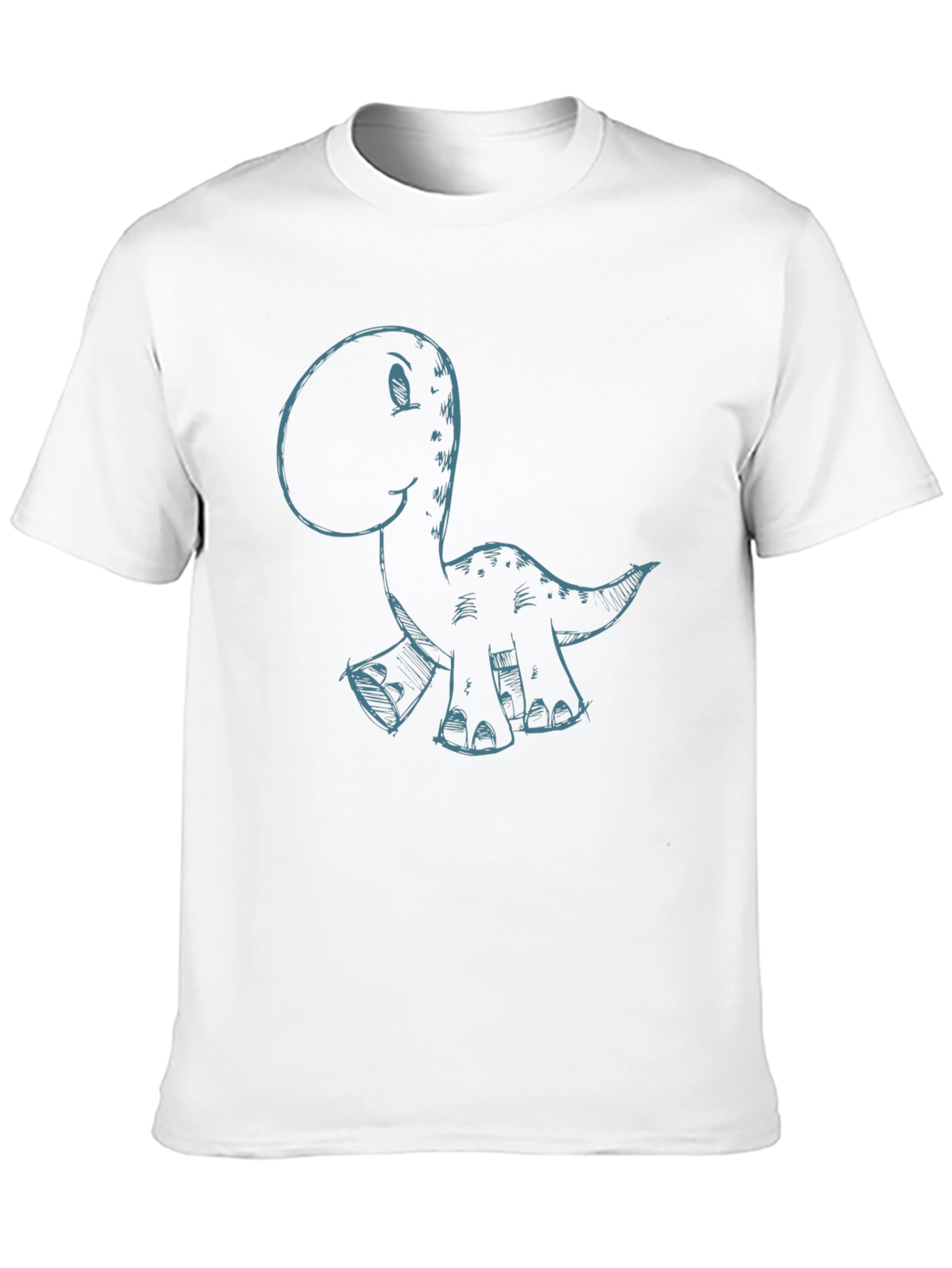 Cartoon Dinosaur Graphic Black T-Shirt