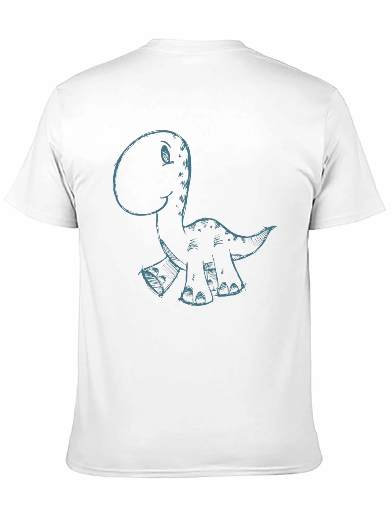 Cartoon Dinosaur Graphic Black T-Shirt