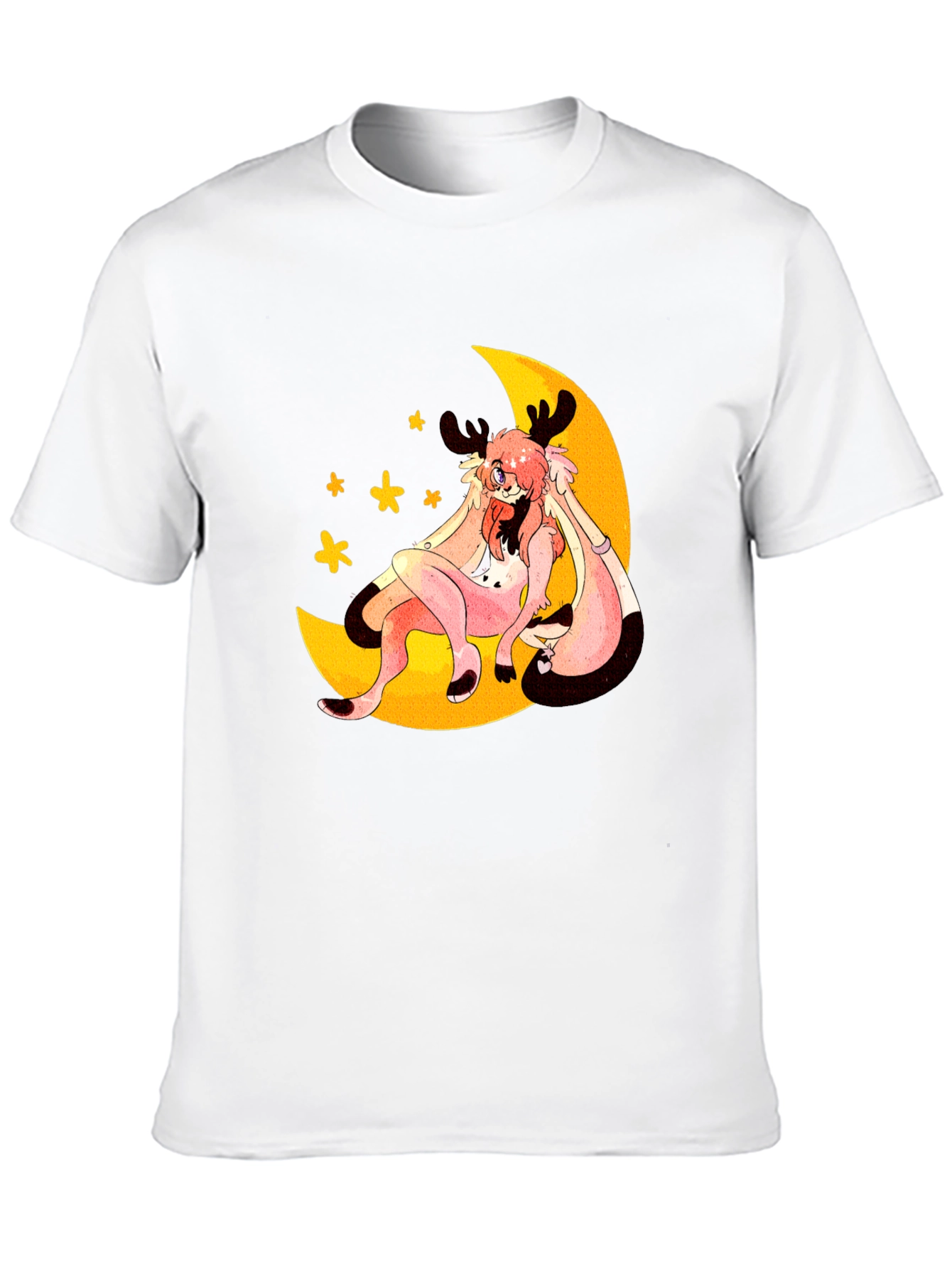 Moon Creature Graphic Black T-Shirt