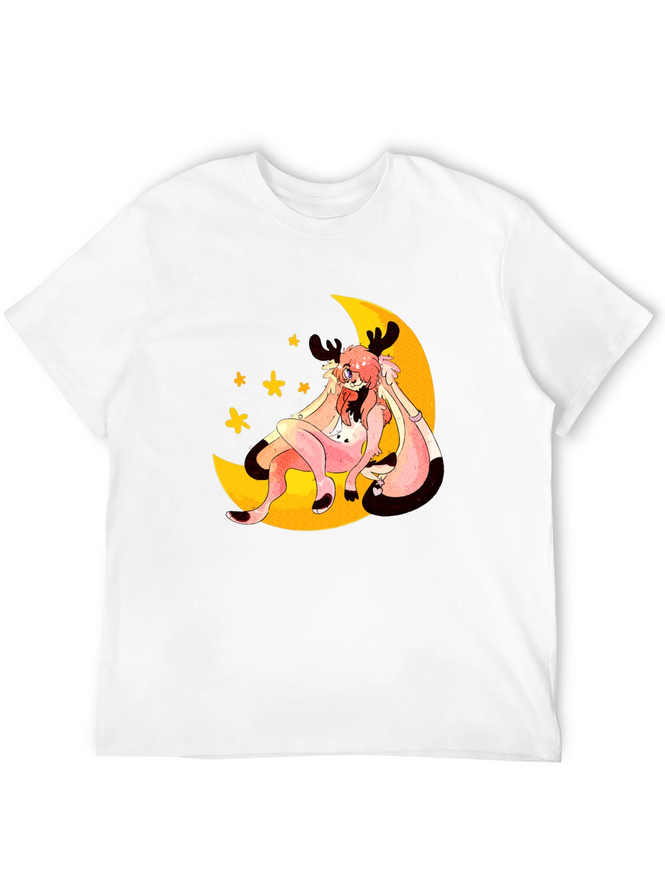 Moon Creature Graphic Black T-Shirt