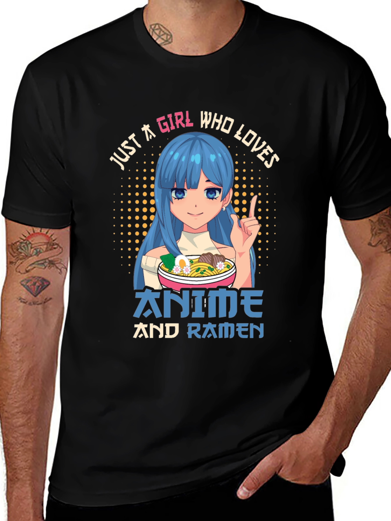 Anime and Ramen Girl T-Shirt
