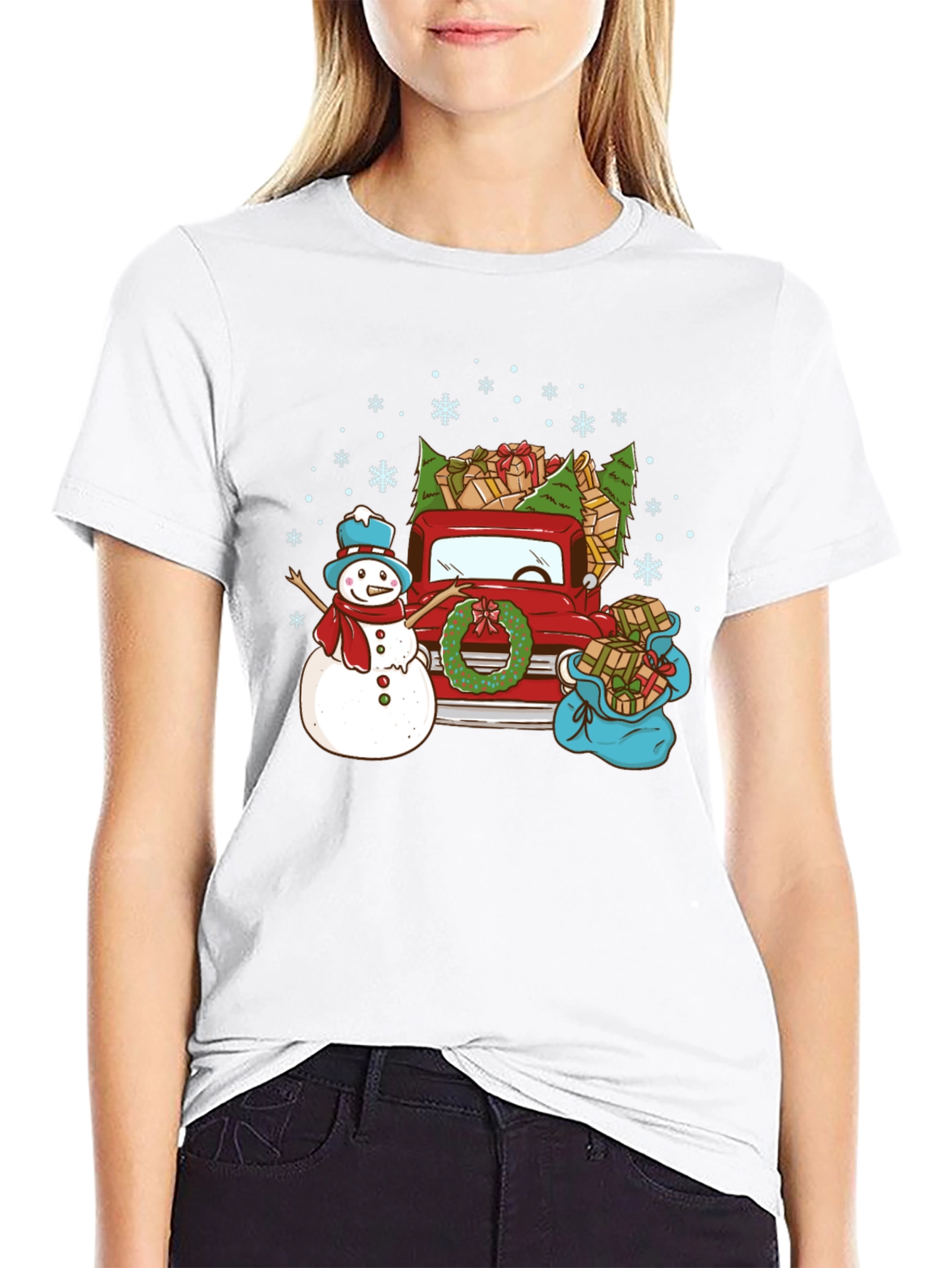 Festive Christmas Truck T-Shirt