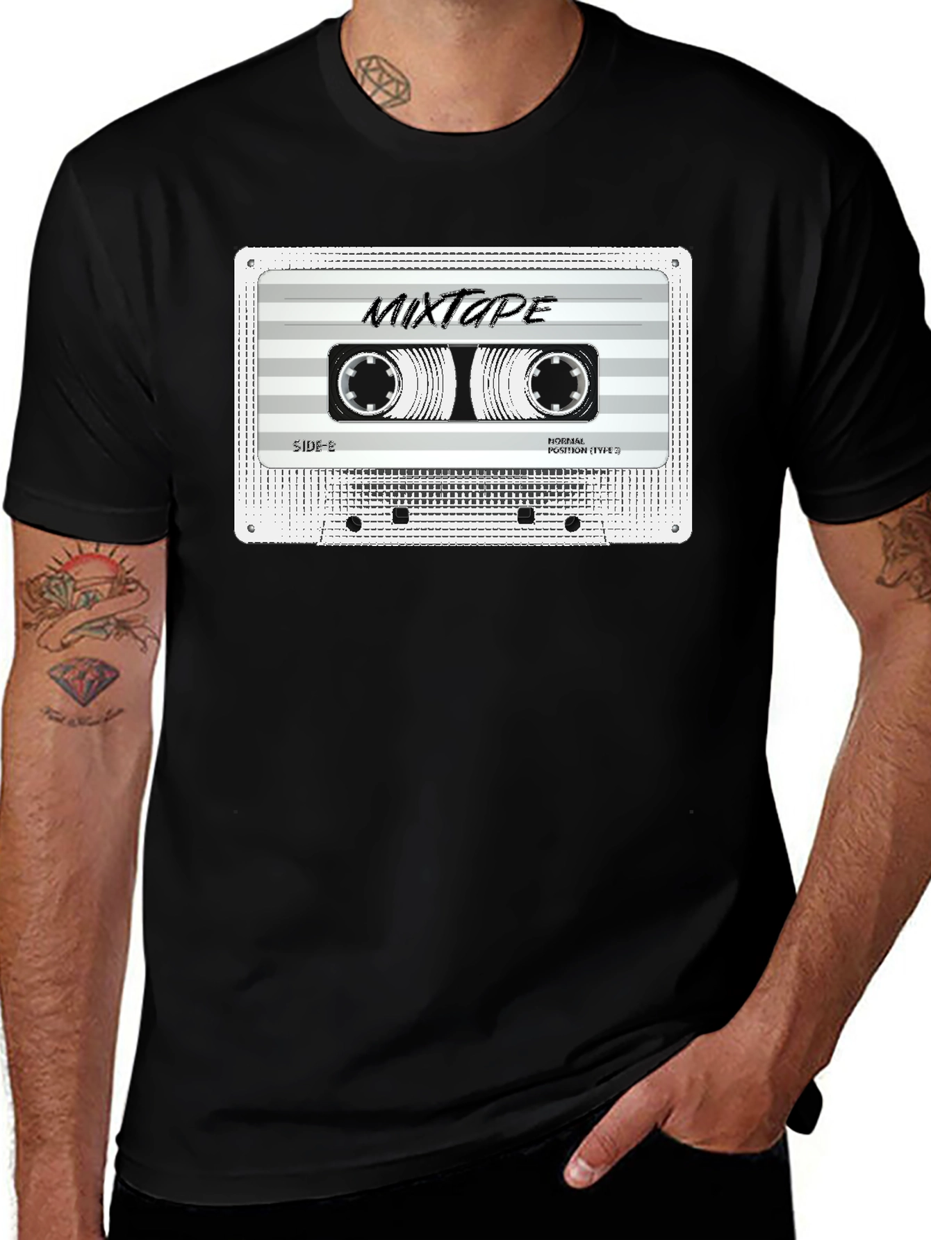 Retro Mixtape Graphic T-Shirt - Classic Cassette Tee