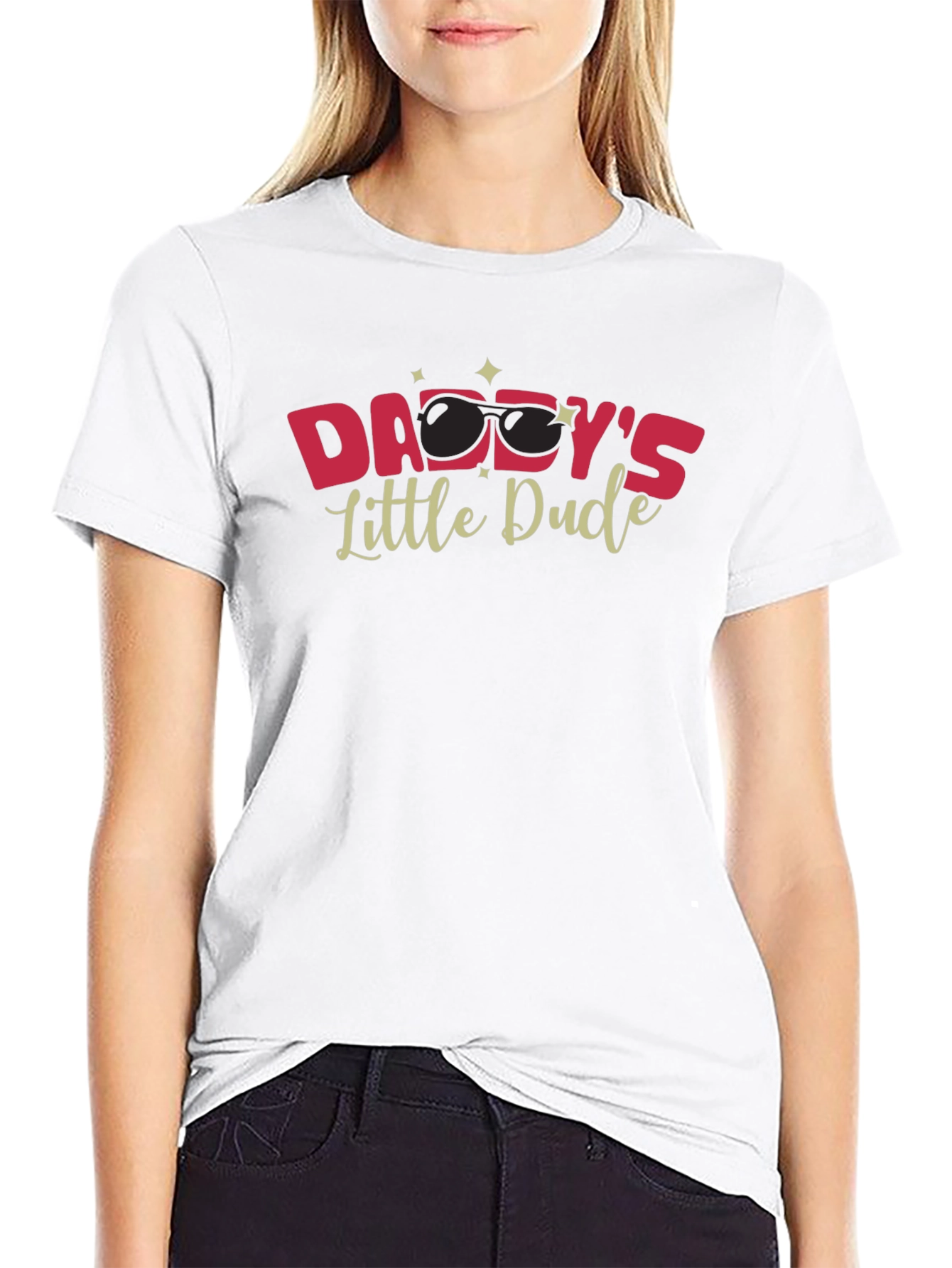 Daddys Little Dude Graphic T-Shirt - Black