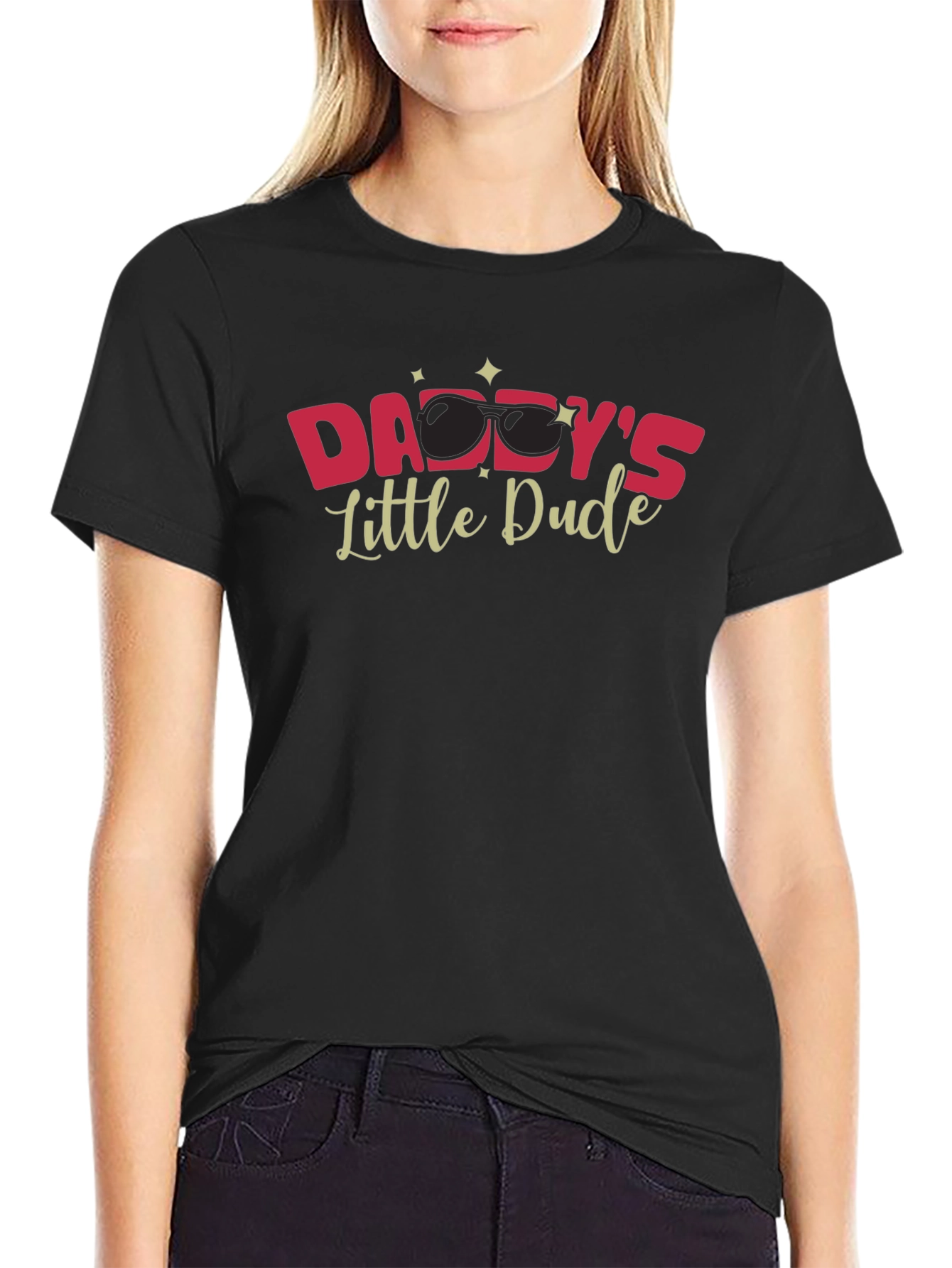 Daddys Little Dude Graphic T-Shirt - Black