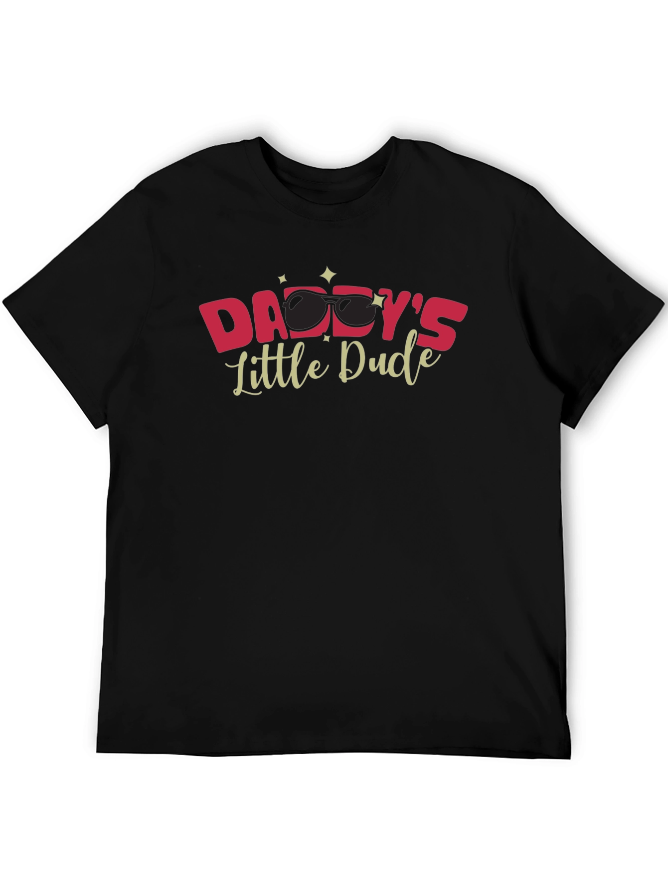Daddys Little Dude Graphic T-Shirt - Black