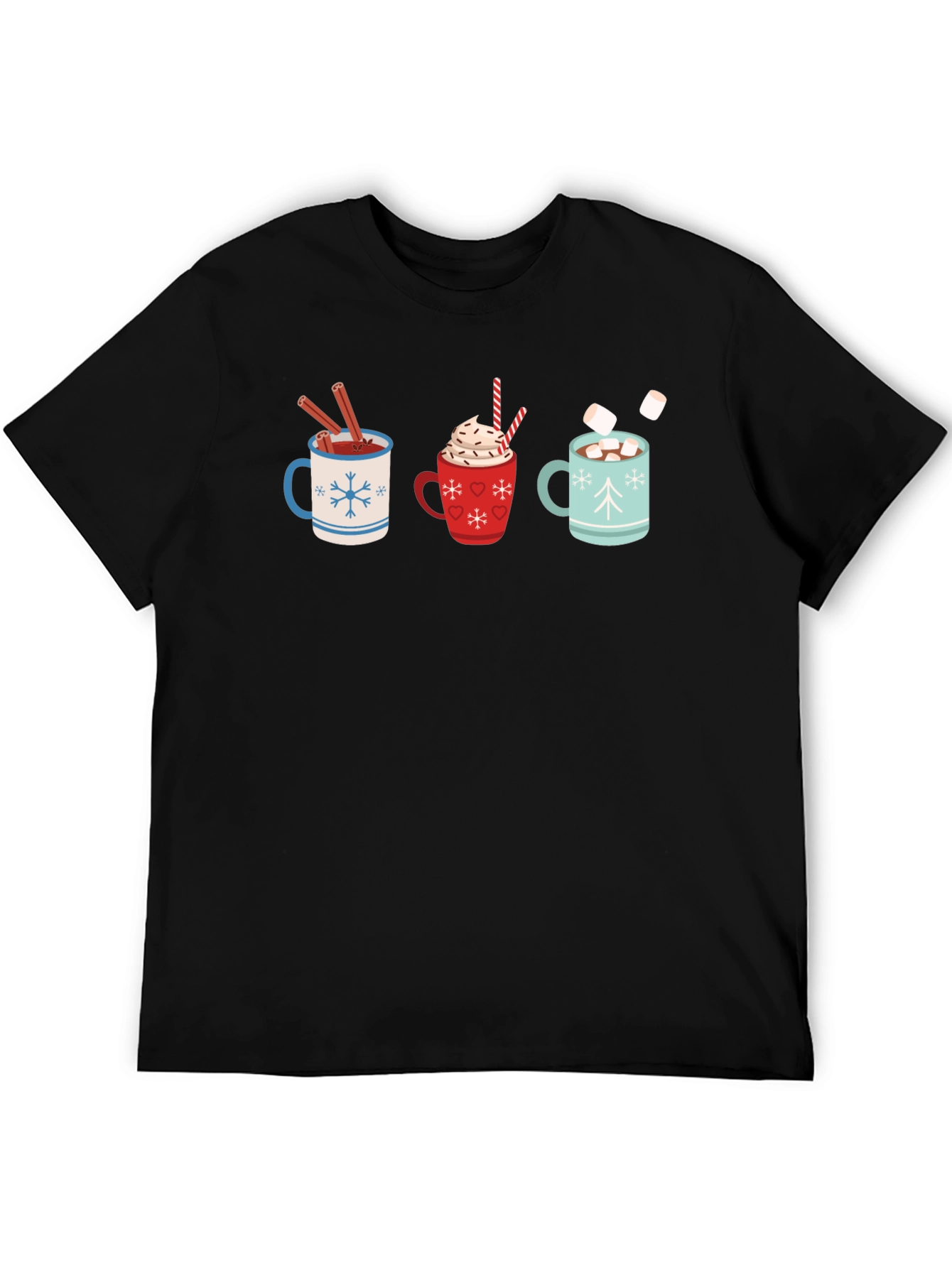 Hot Cocoa Mugs Graphic T-Shirt