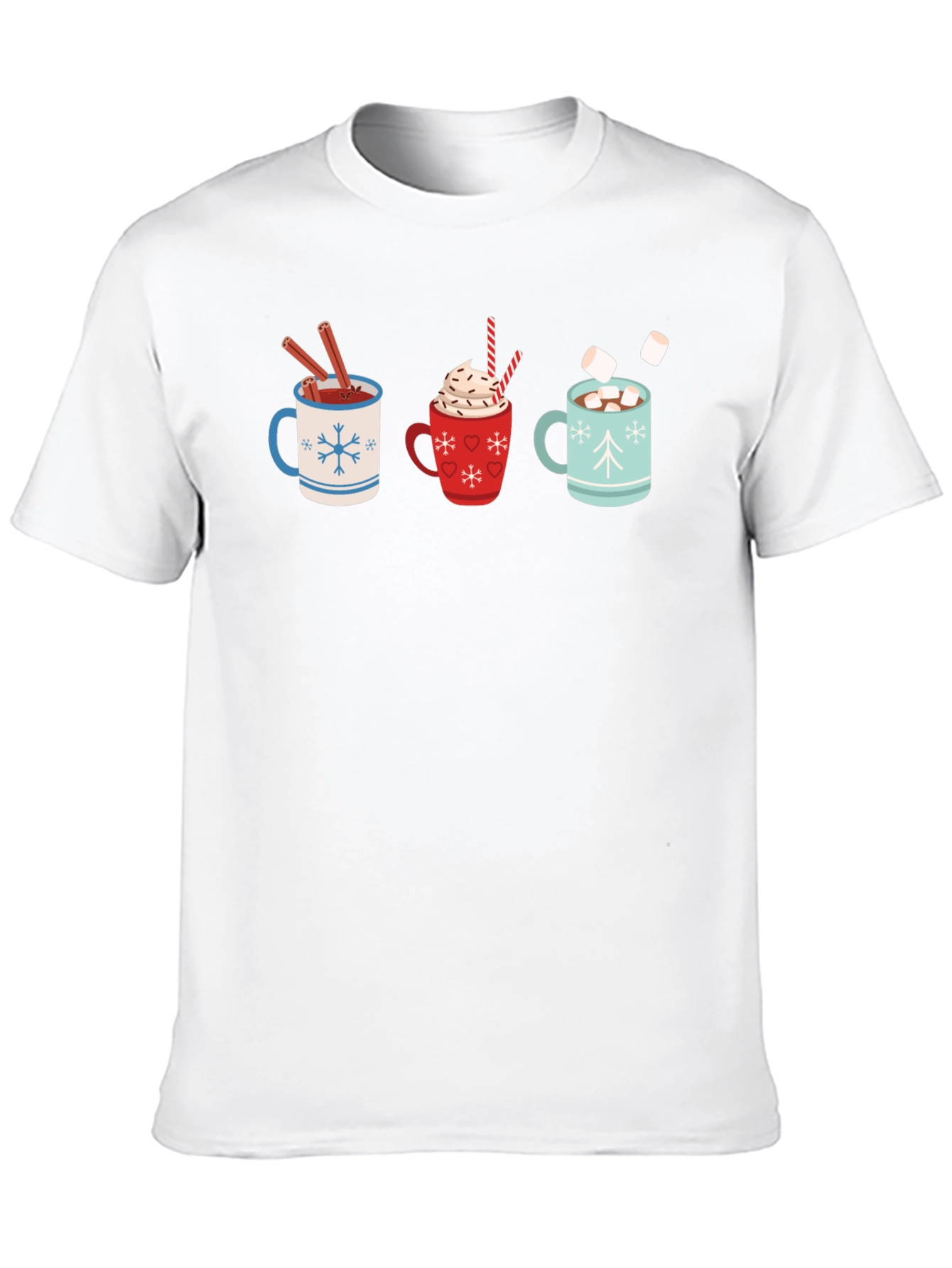 Hot Cocoa Mugs Graphic T-Shirt