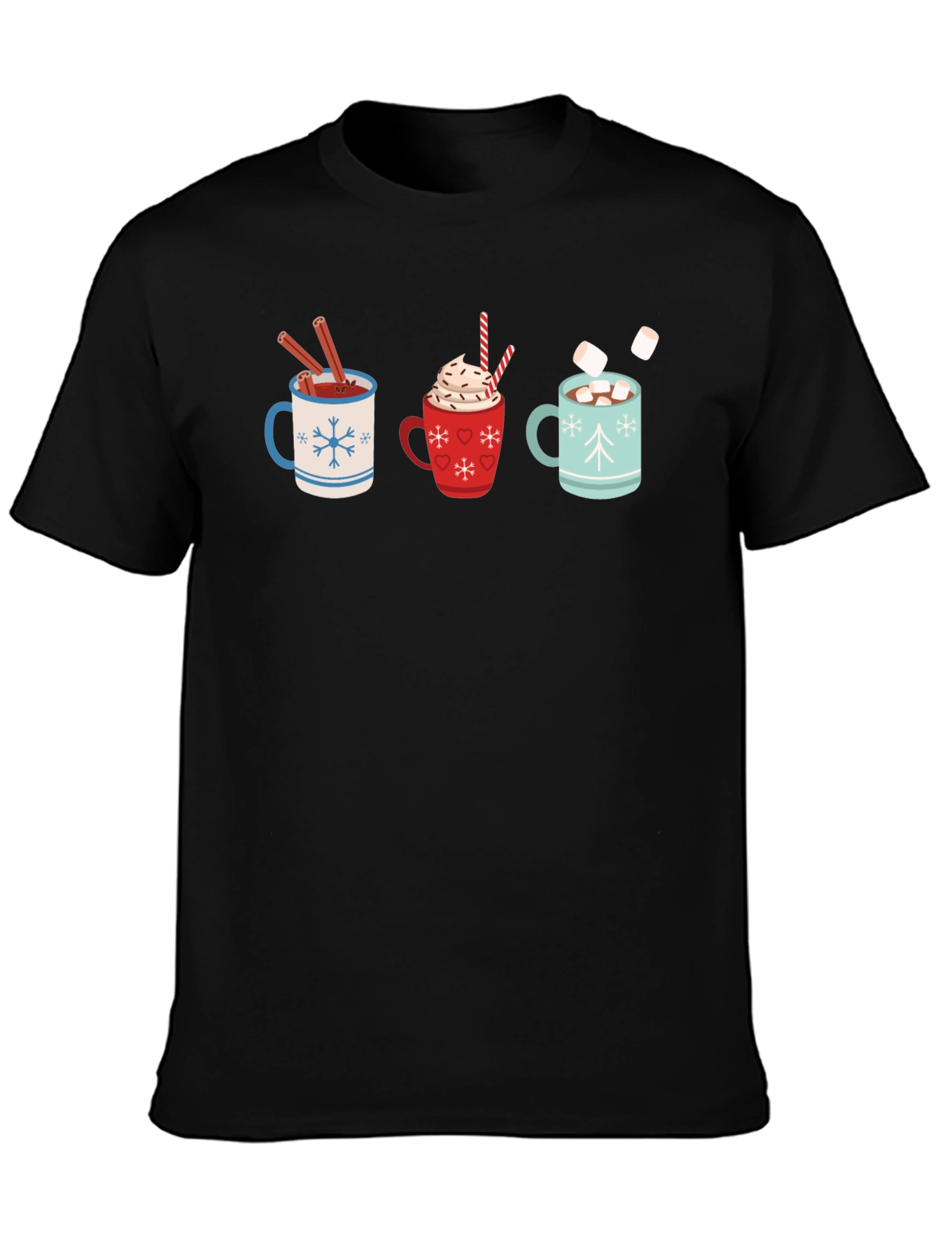 Hot Cocoa Mugs Graphic T-Shirt