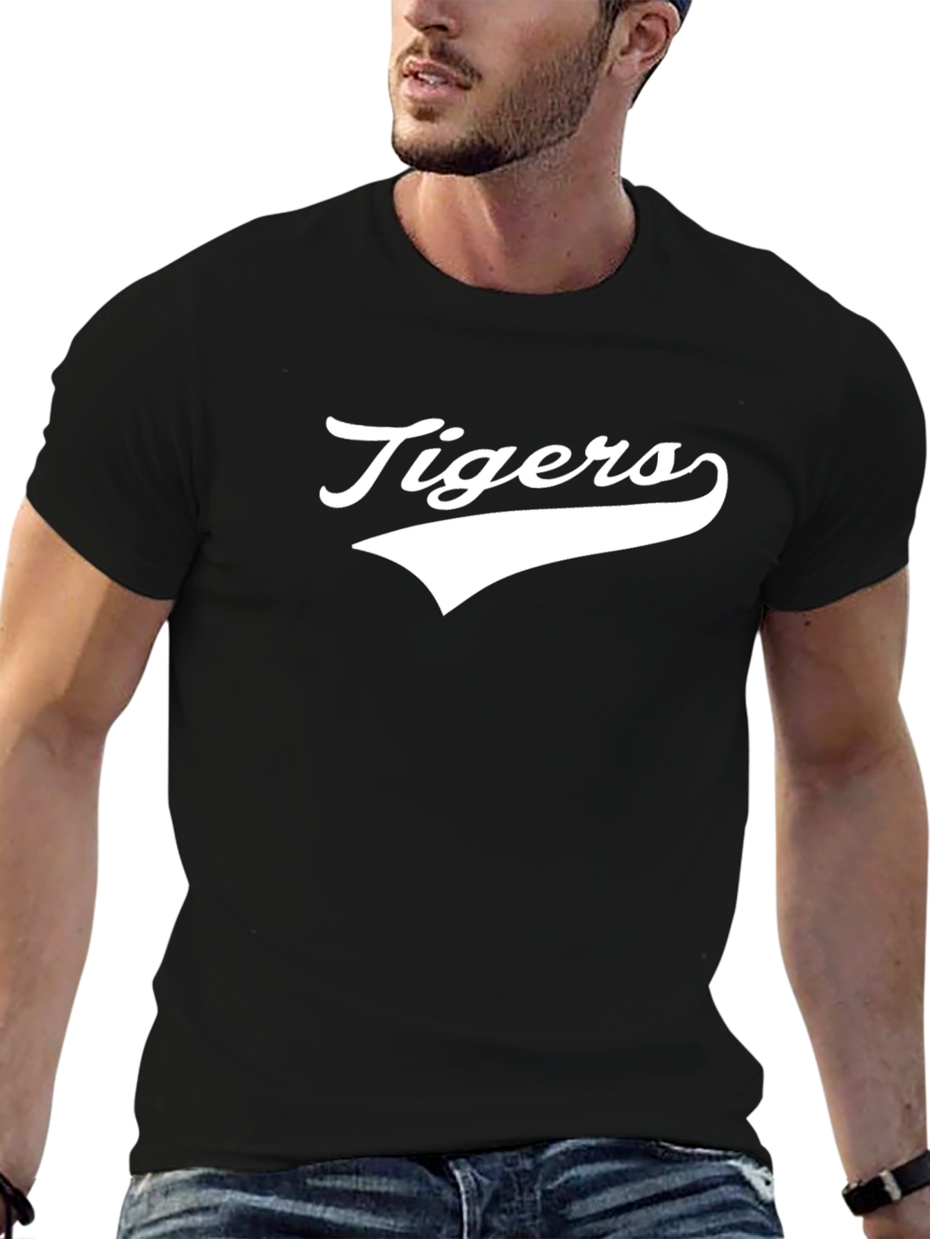 Tigers Graphic Tee - Retro Style Mens T-Shirt
