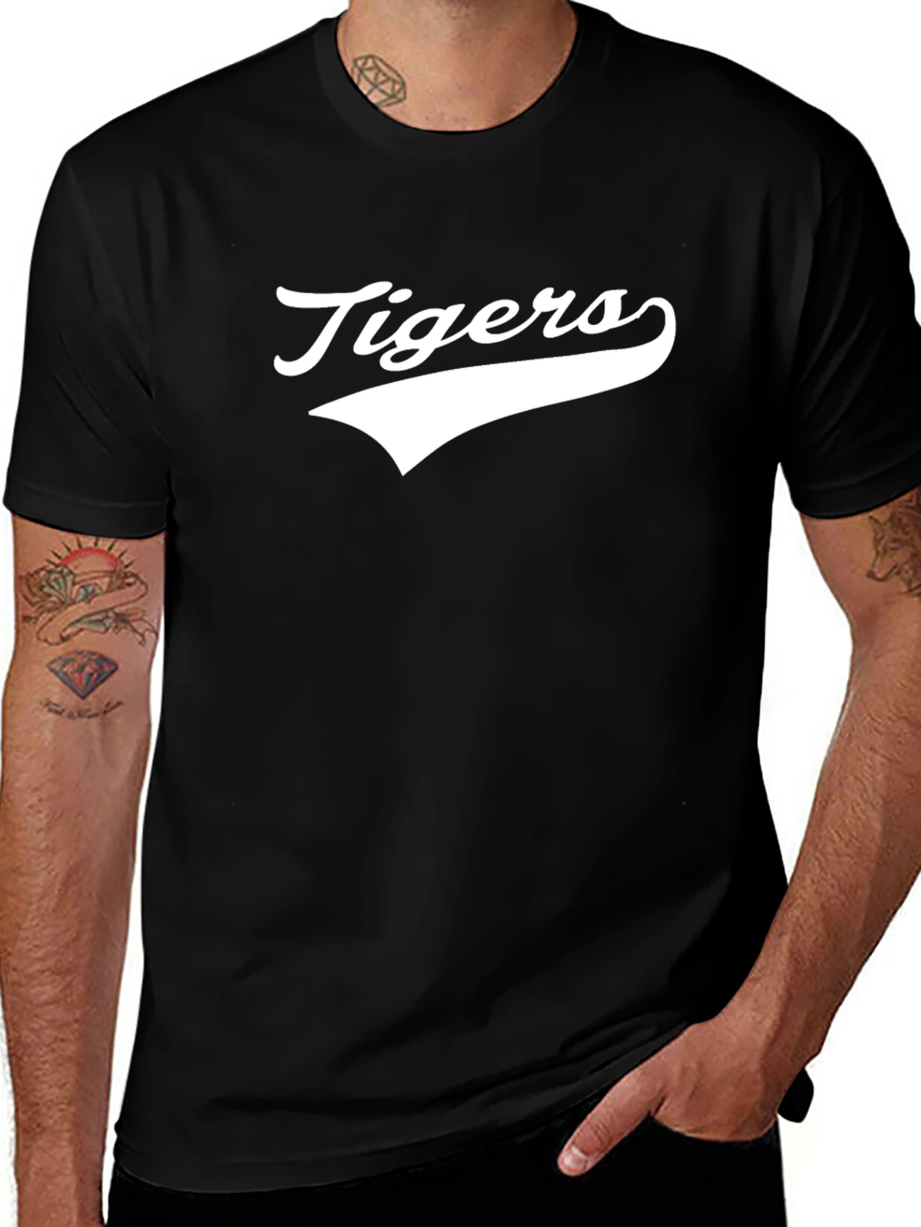 Tigers Graphic Tee - Retro Style Mens T-Shirt