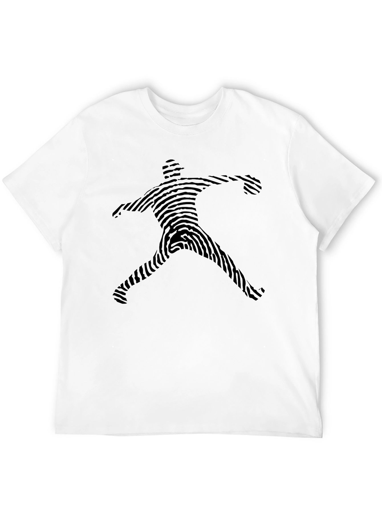 Fingerprint Jordan T-Shirt - Black Cotton Graphic Tee