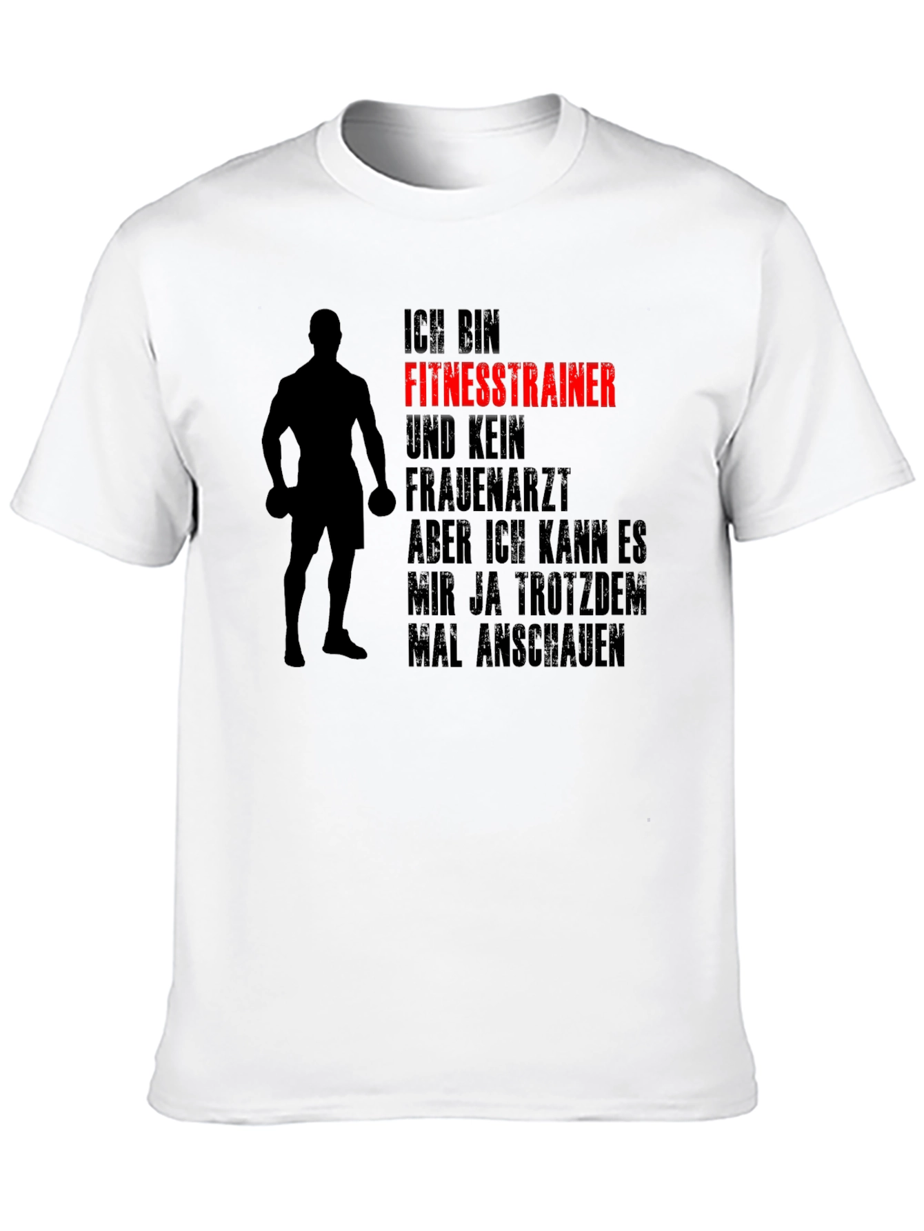 Fitness Trainer T-Shirt - Funny German Text Graphic Tee