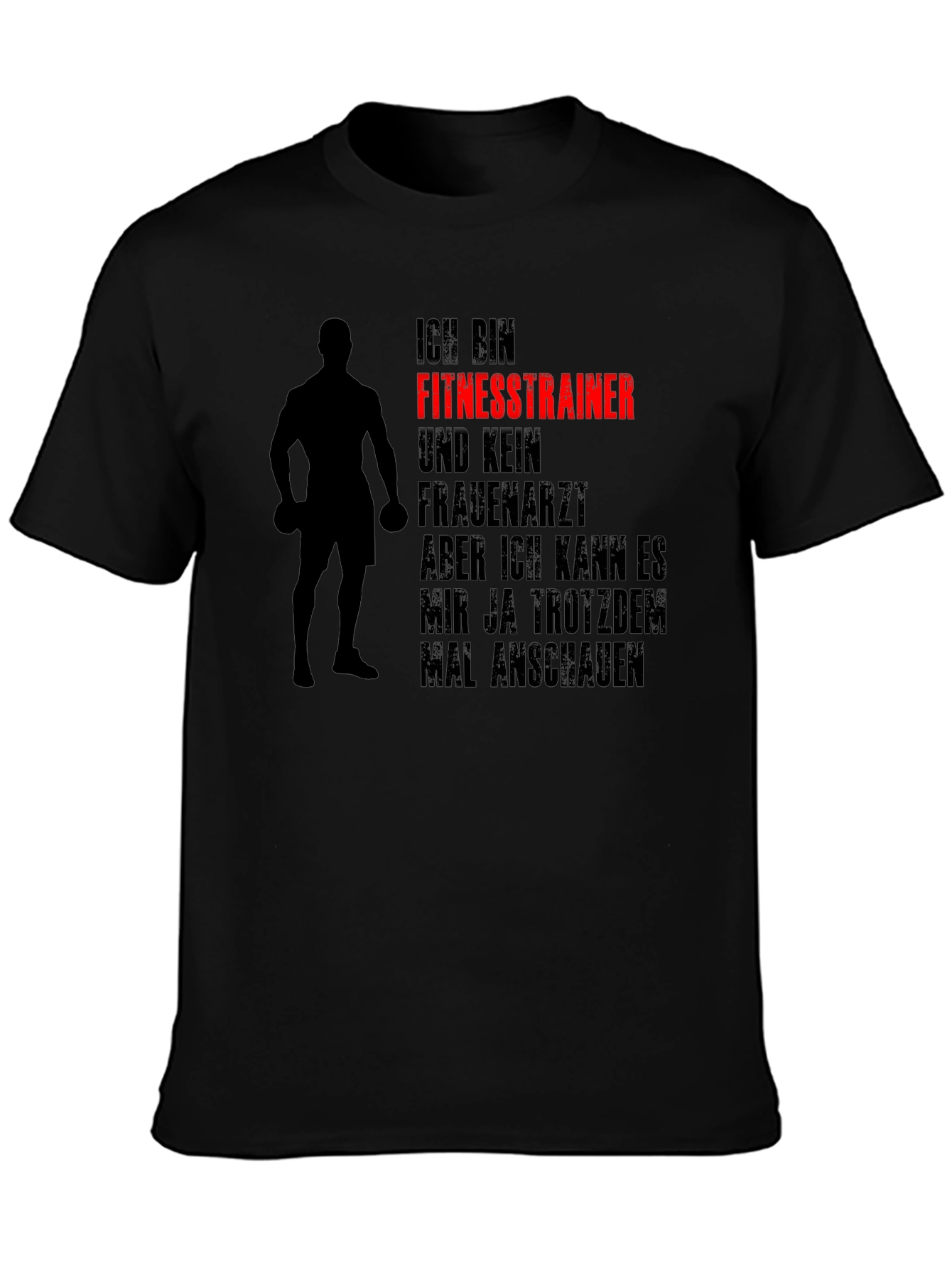 Fitness Trainer T-Shirt - Funny German Text Graphic Tee