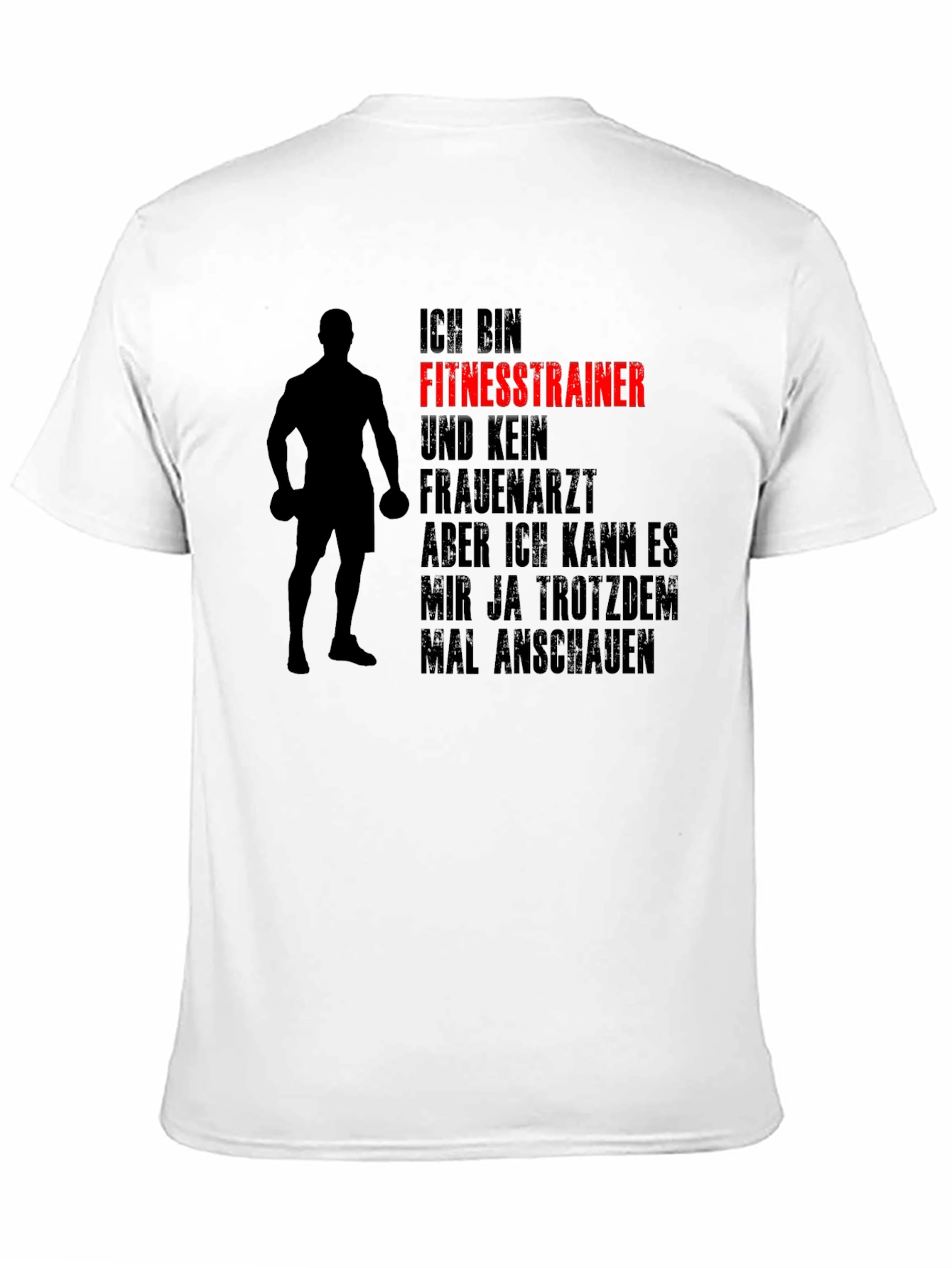 Fitness Trainer T-Shirt - Funny German Text Graphic Tee