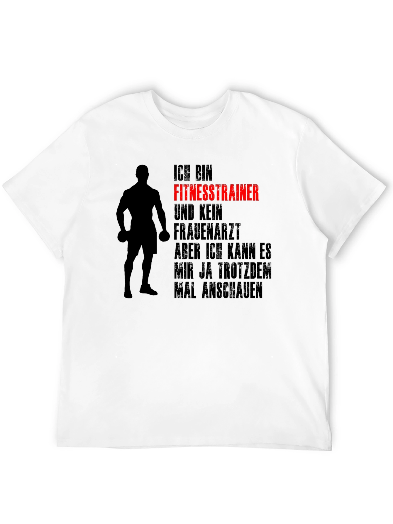 Fitness Trainer T-Shirt - Funny German Text Graphic Tee