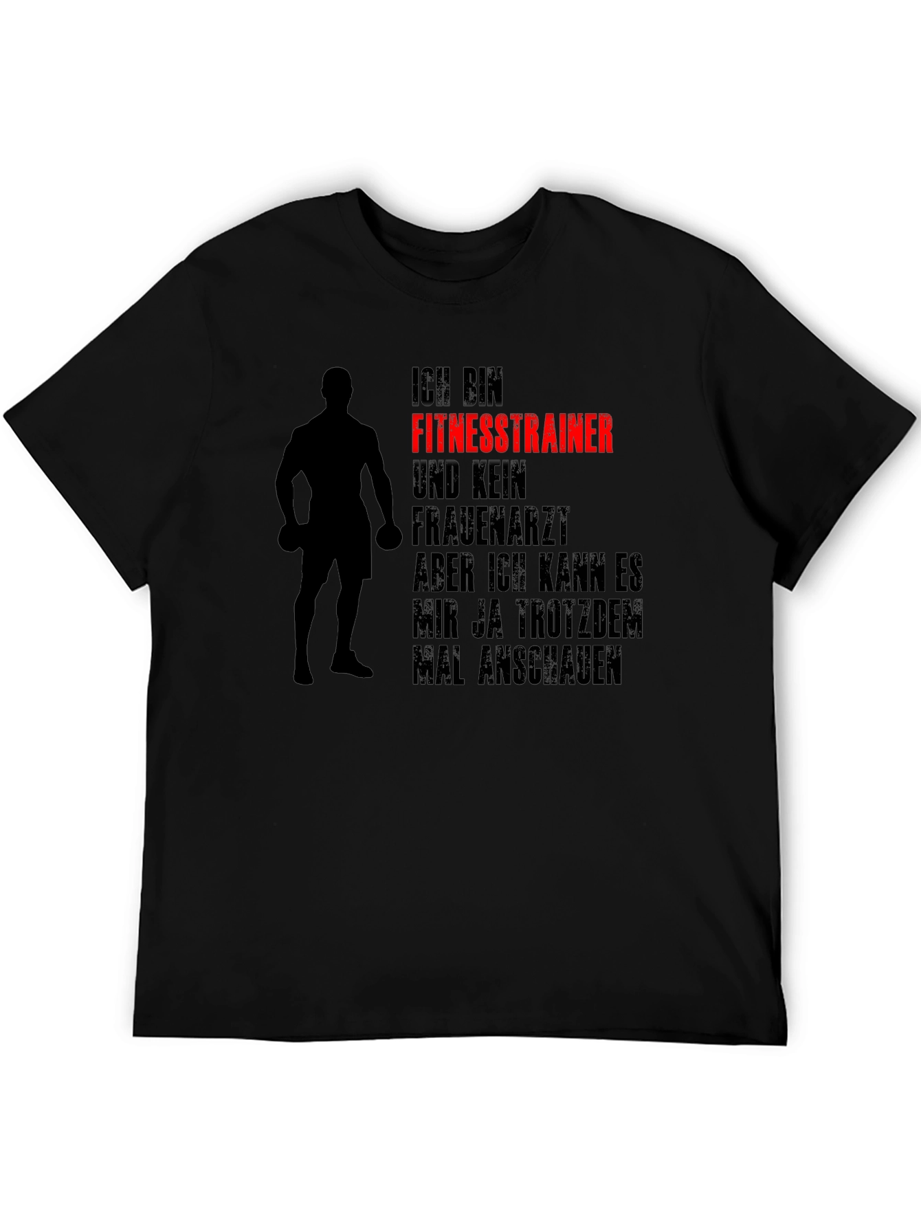 Fitness Trainer T-Shirt - Funny German Text Graphic Tee