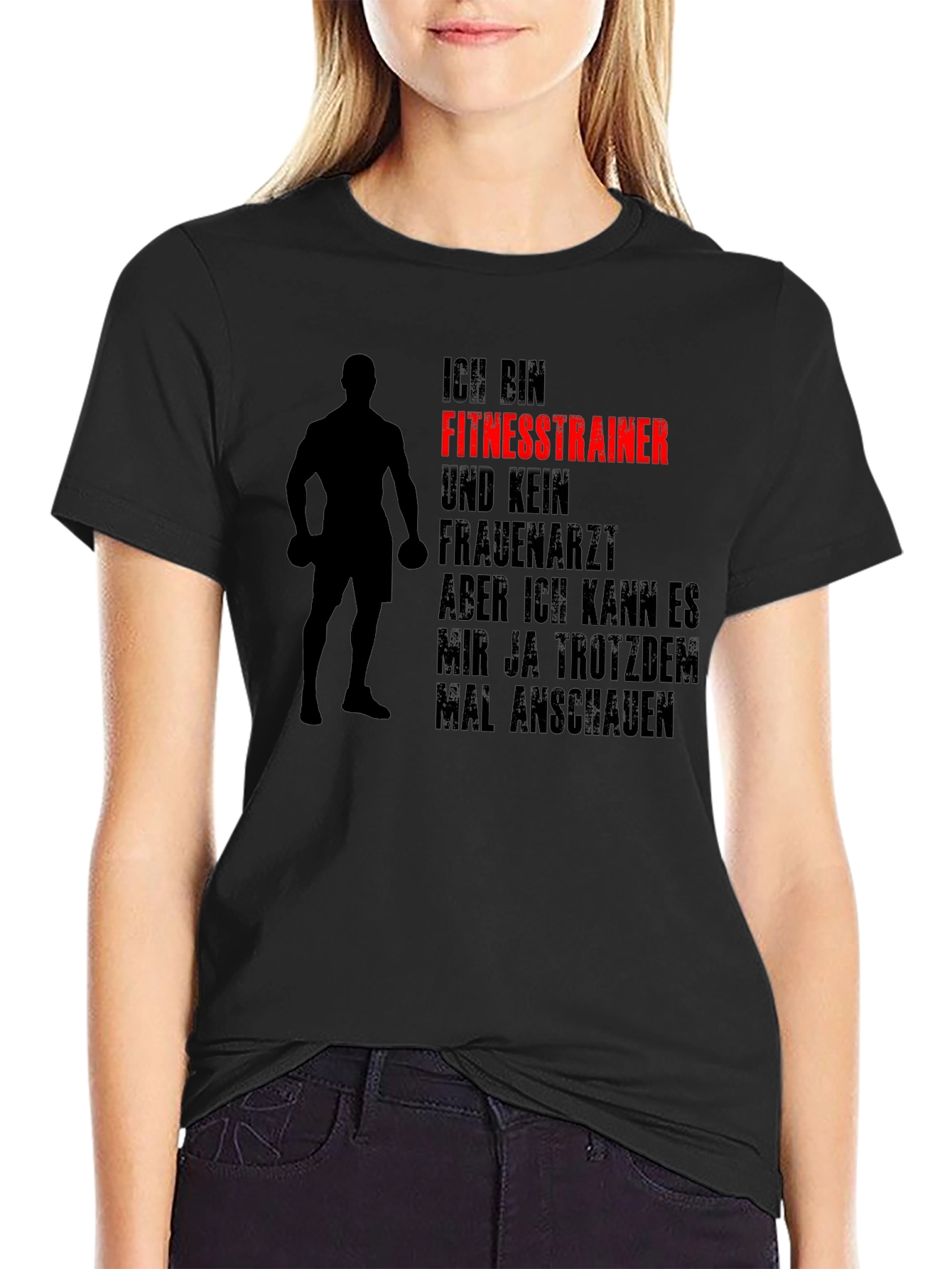 Fitness Trainer T-Shirt - Funny German Text Graphic Tee