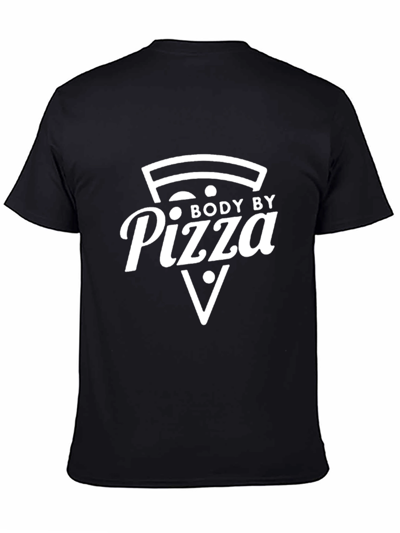 Body By Pizza Black Graphic T-Shirt