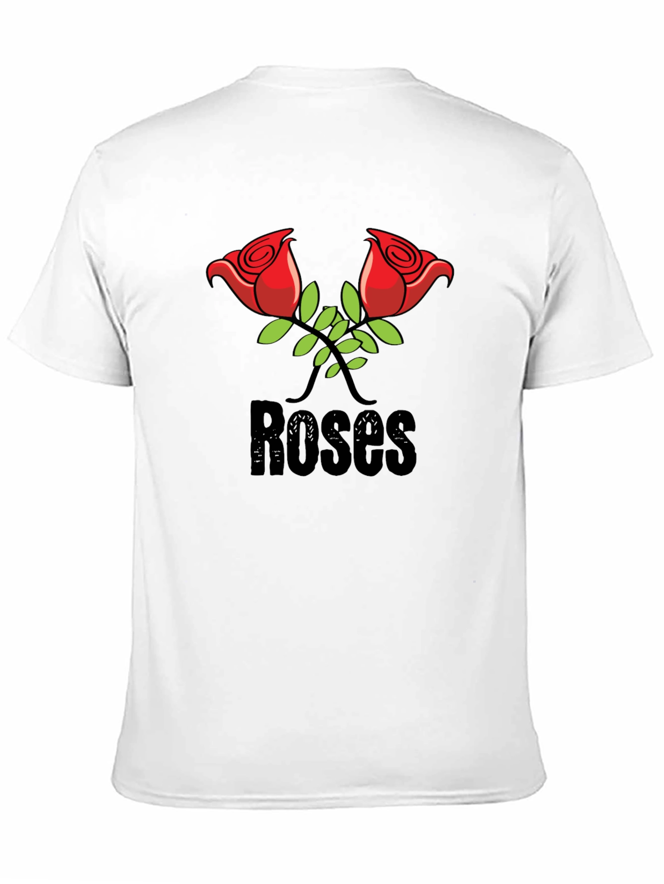 Roses Graphic Print Black T-Shirt