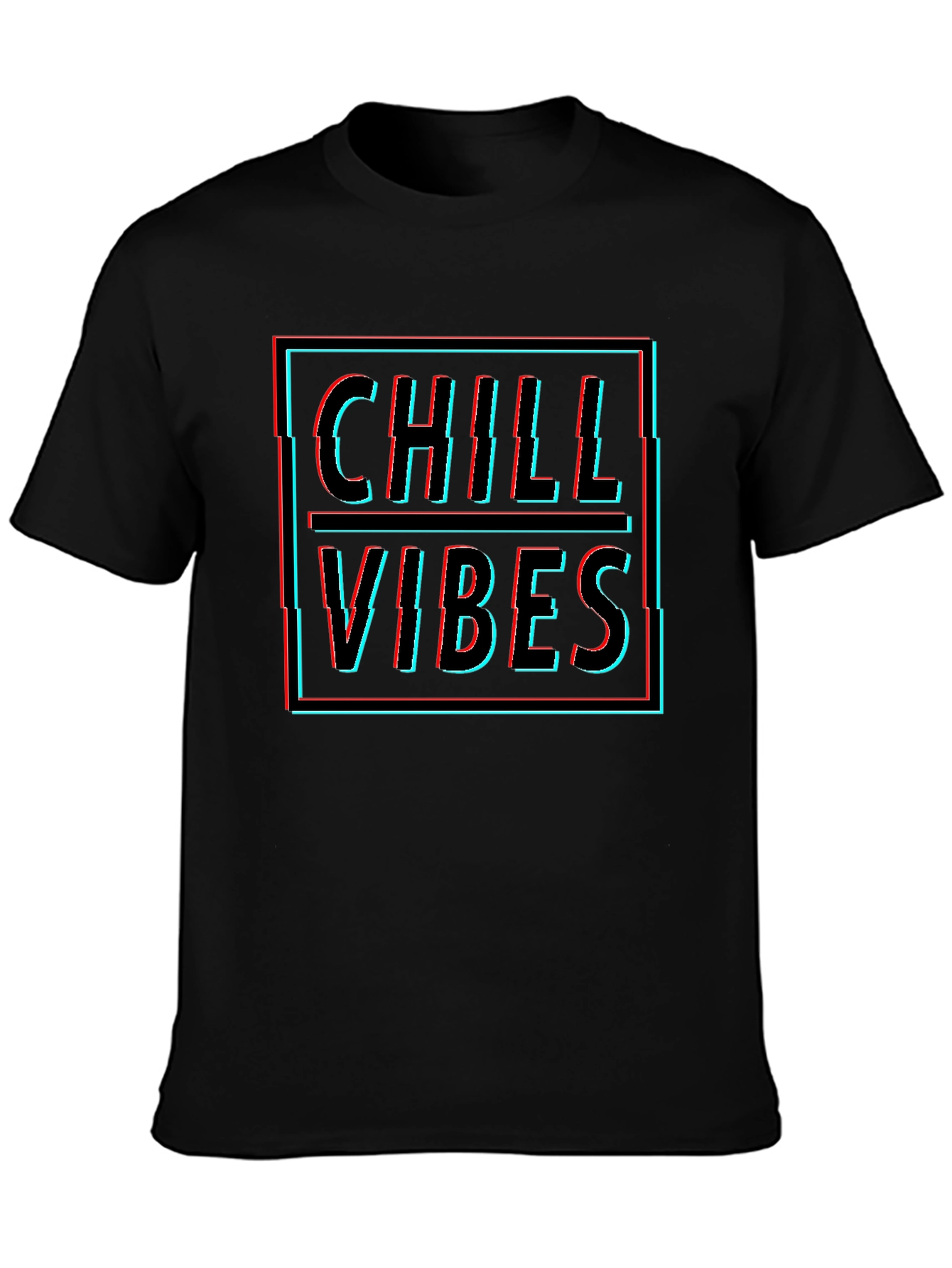 Chill Vibes Graphic Tee - Black