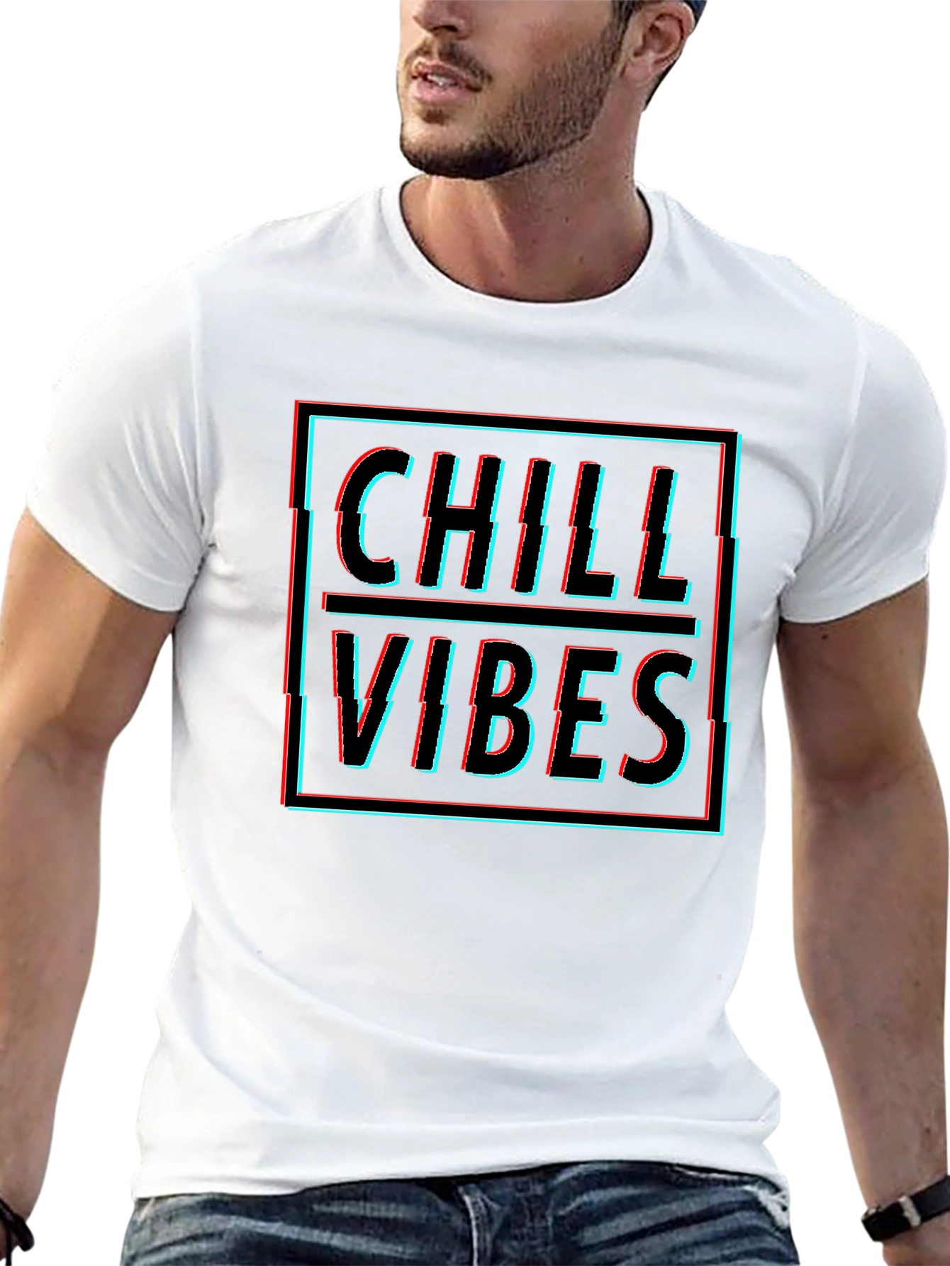 Chill Vibes Graphic Tee - Black