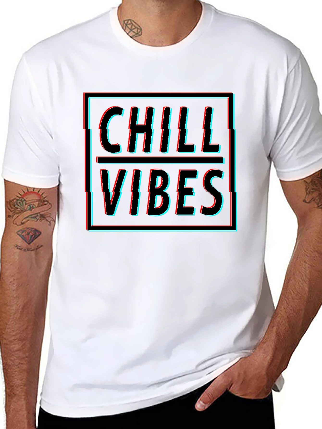 Chill Vibes Graphic Tee - Black
