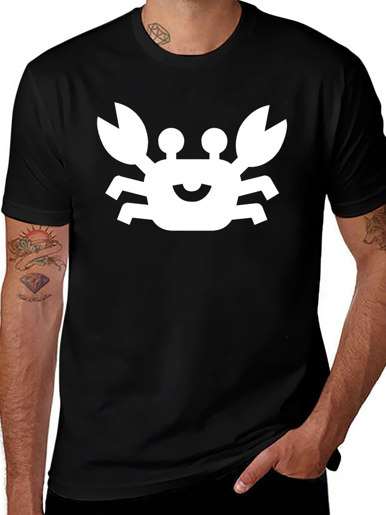 Crab Graphic Black T-Shirt