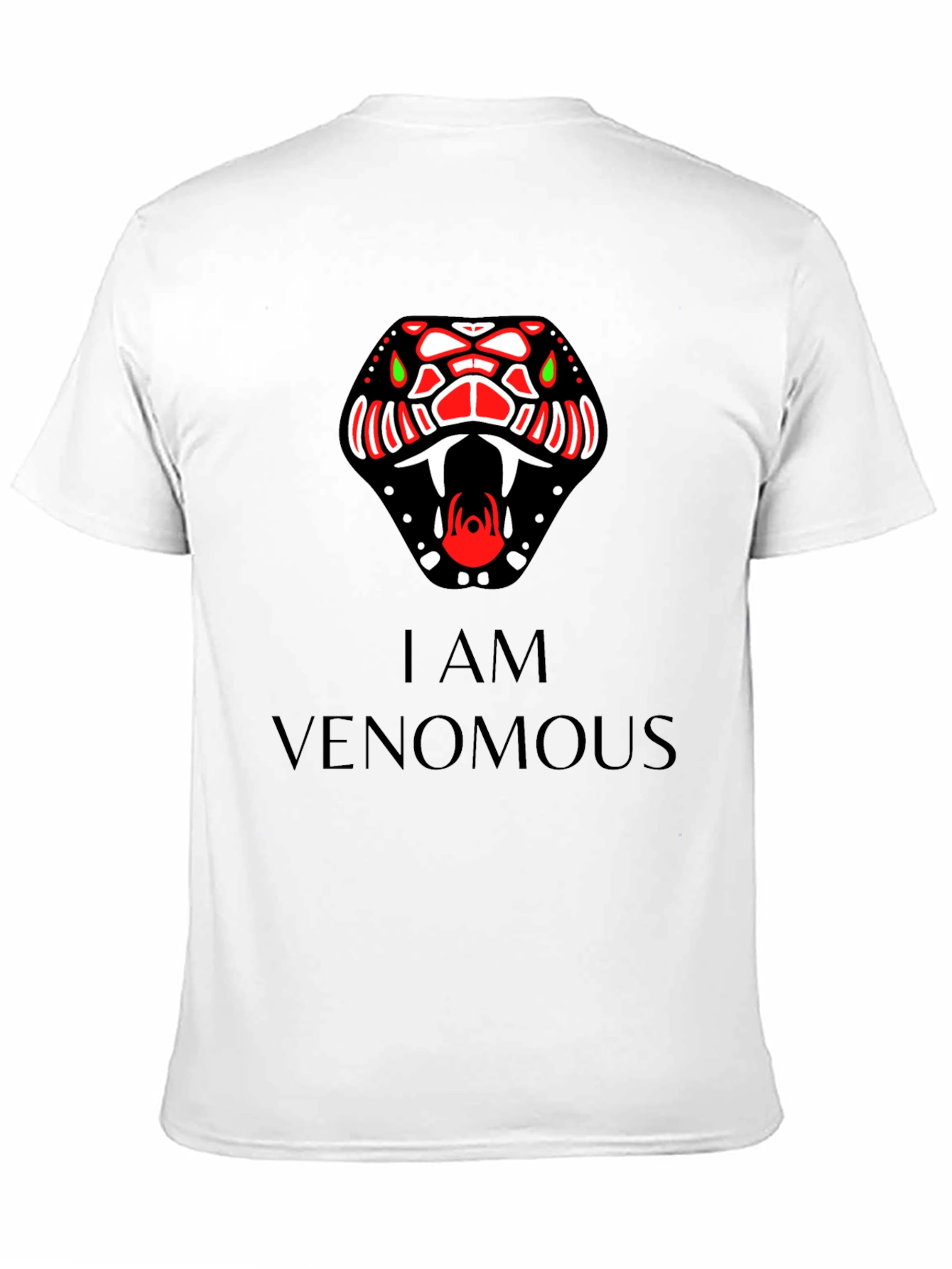 Venomous Snake Graphic Tee - Bold Black T-Shirt