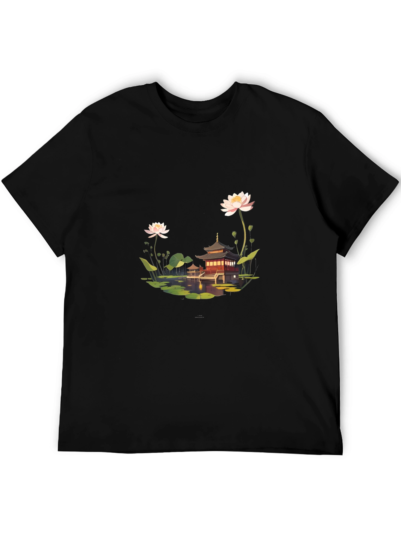 Lotus Pond Temple Black T-Shirt