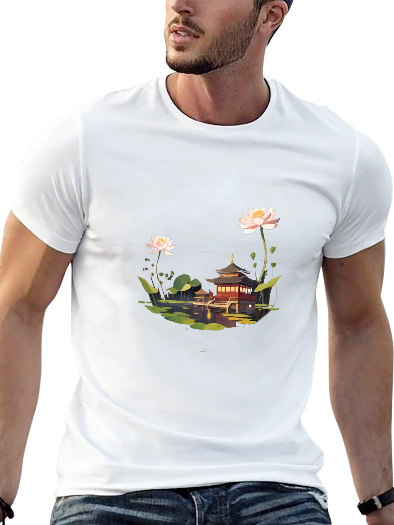 Lotus Pond Temple Black T-Shirt