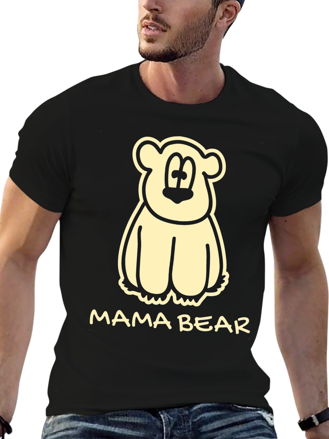 Mama Bear Graphic Tee - Cute Cartoon Bear T-Shirt