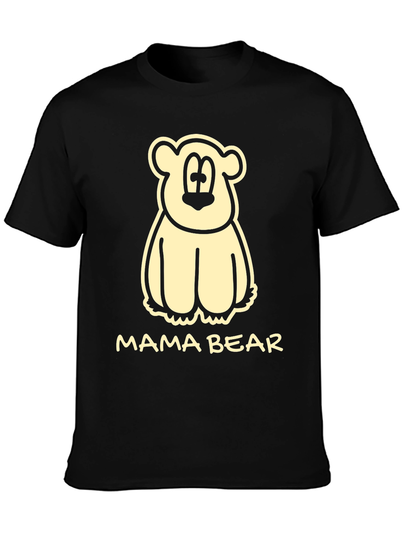 Mama Bear Graphic Tee - Cute Cartoon Bear T-Shirt