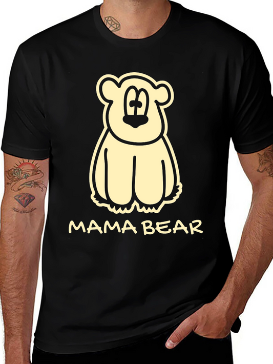 Mama Bear Graphic Tee - Cute Cartoon Bear T-Shirt