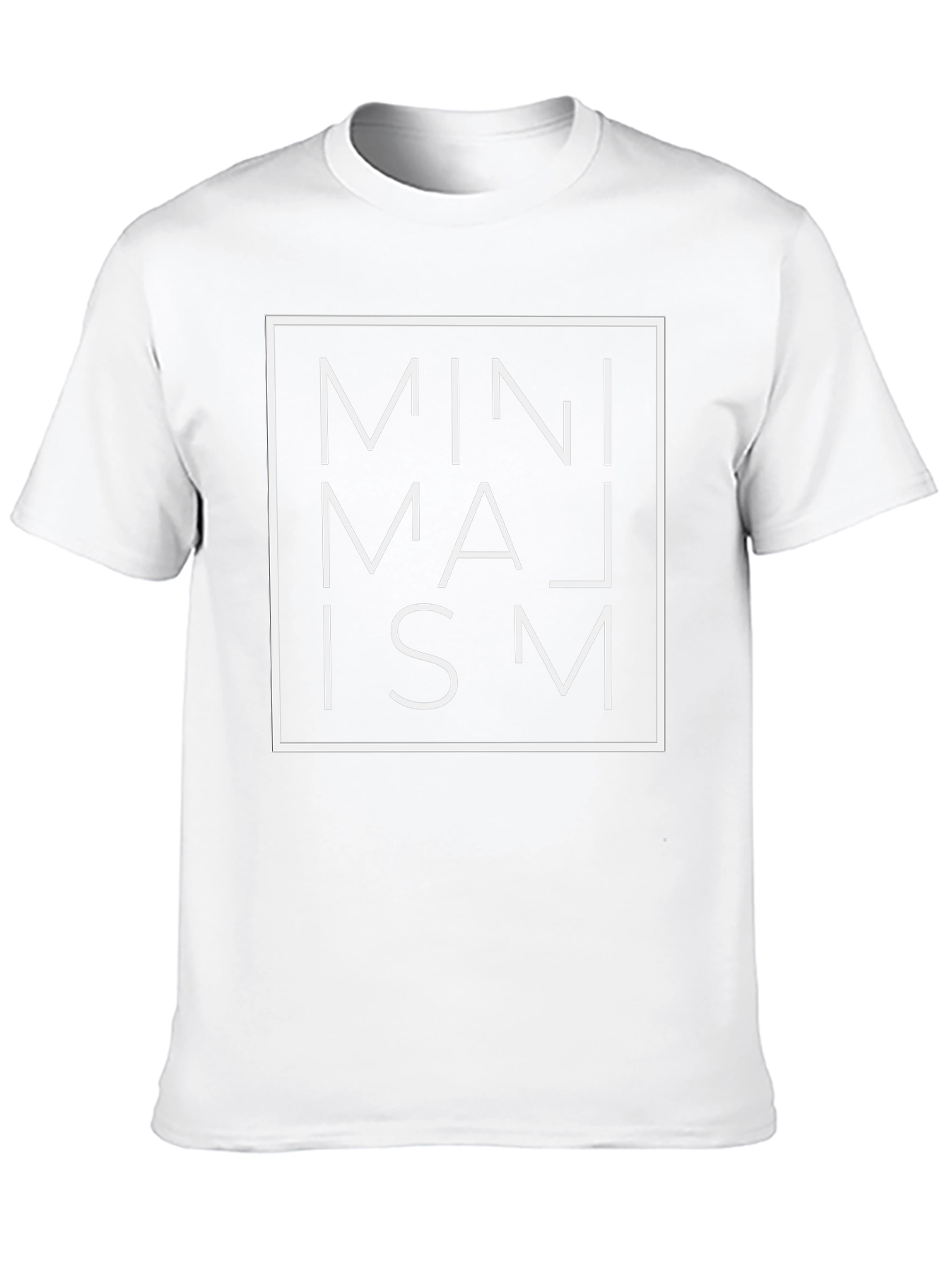 Minimalism Graphic Tee - Modern Square Design