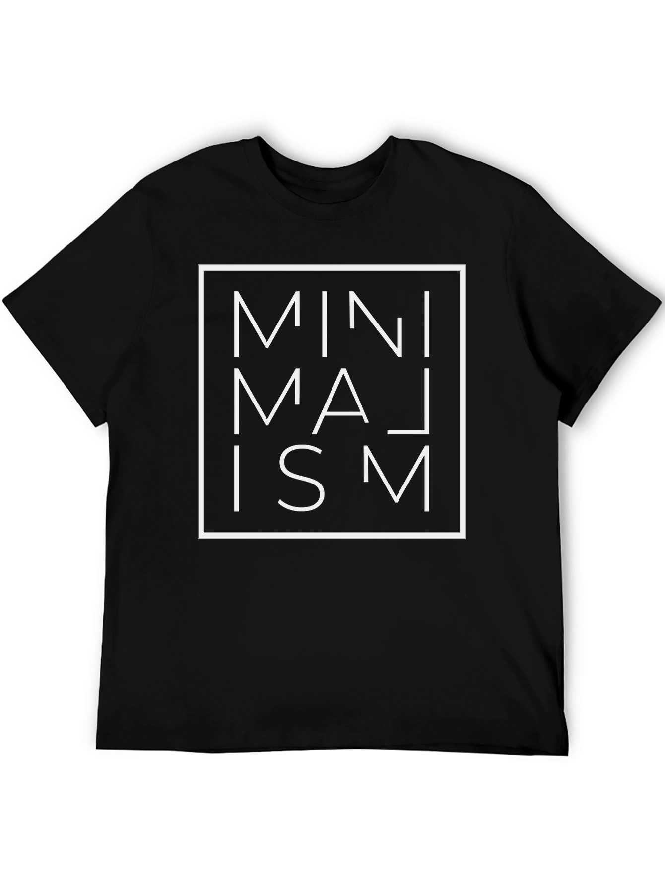 Minimalism Graphic Tee - Modern Square Design