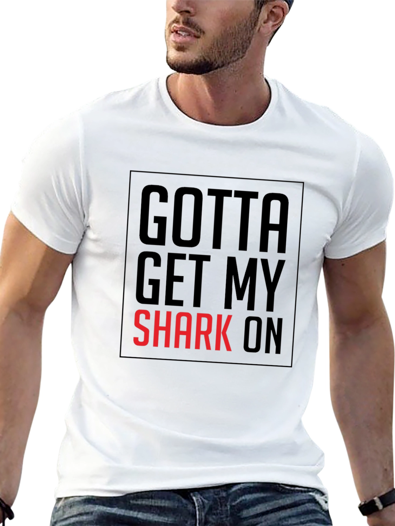 Gotta Get My Shark On Mens Black T-Shirt