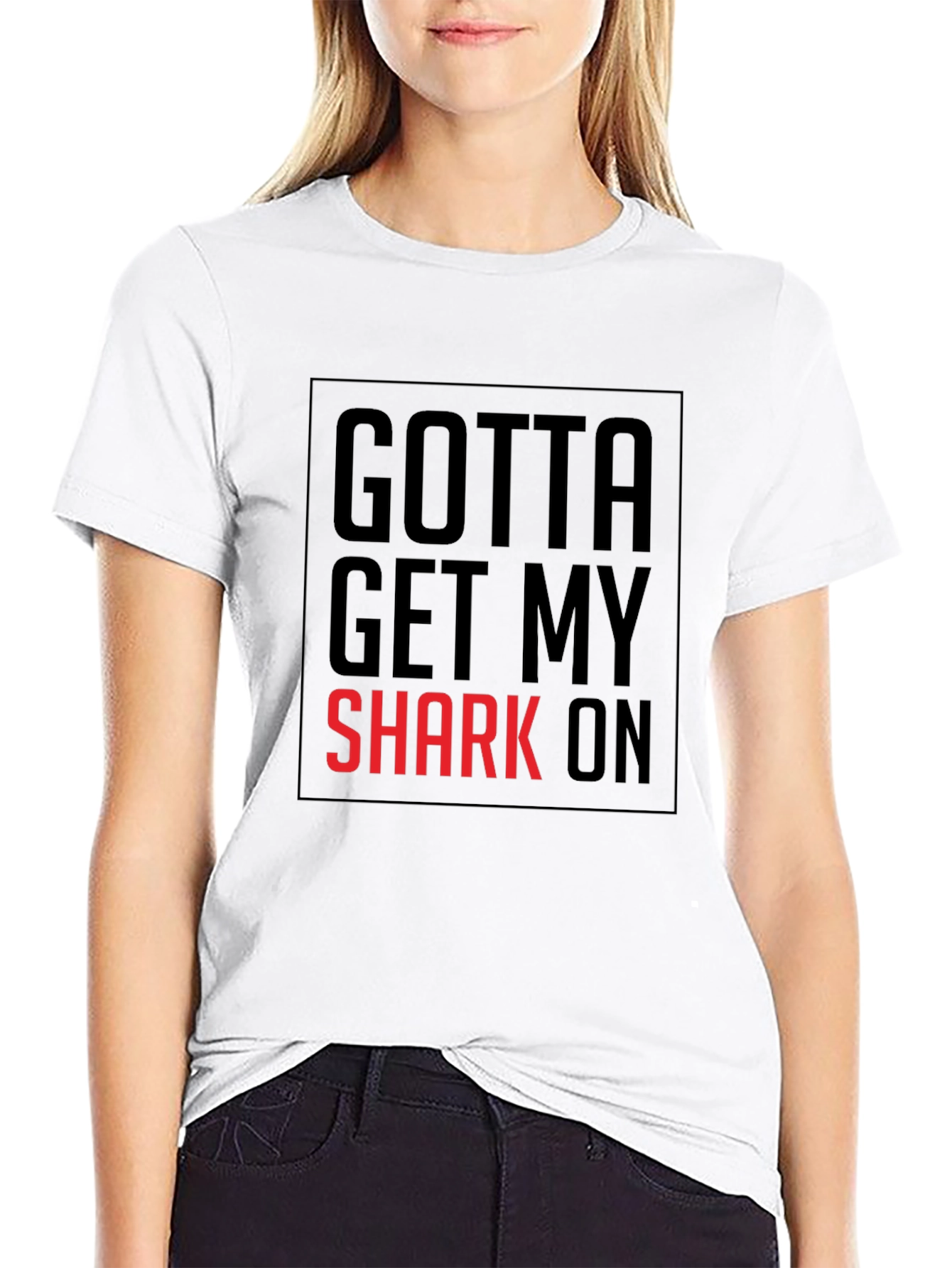 Gotta Get My Shark On Mens Black T-Shirt