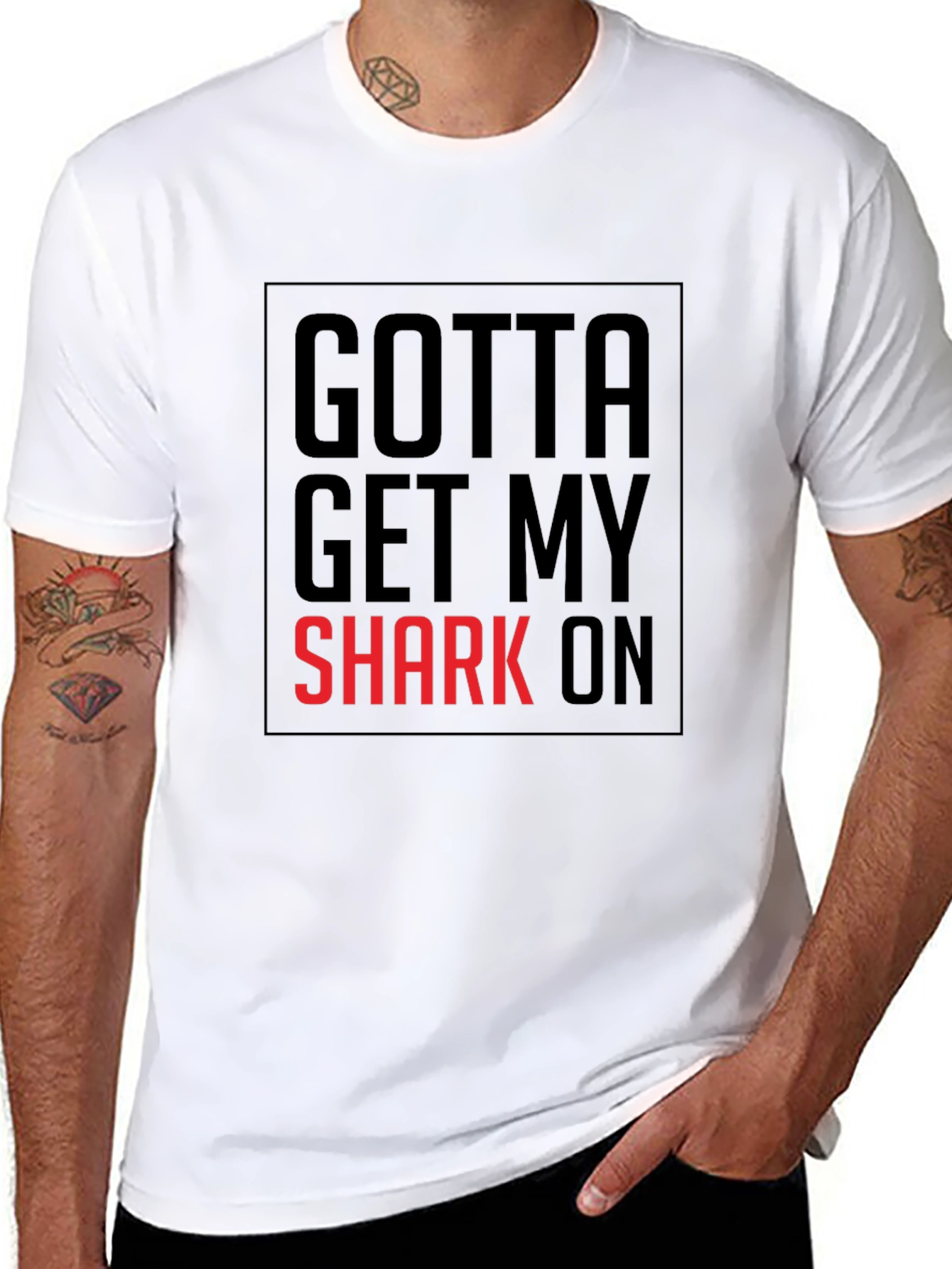 Gotta Get My Shark On Mens Black T-Shirt